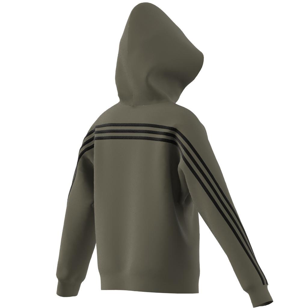 Unisex Kids Future Icons 3-Stripes Full-Zip Hooded Track Top, Green, , large image number 12