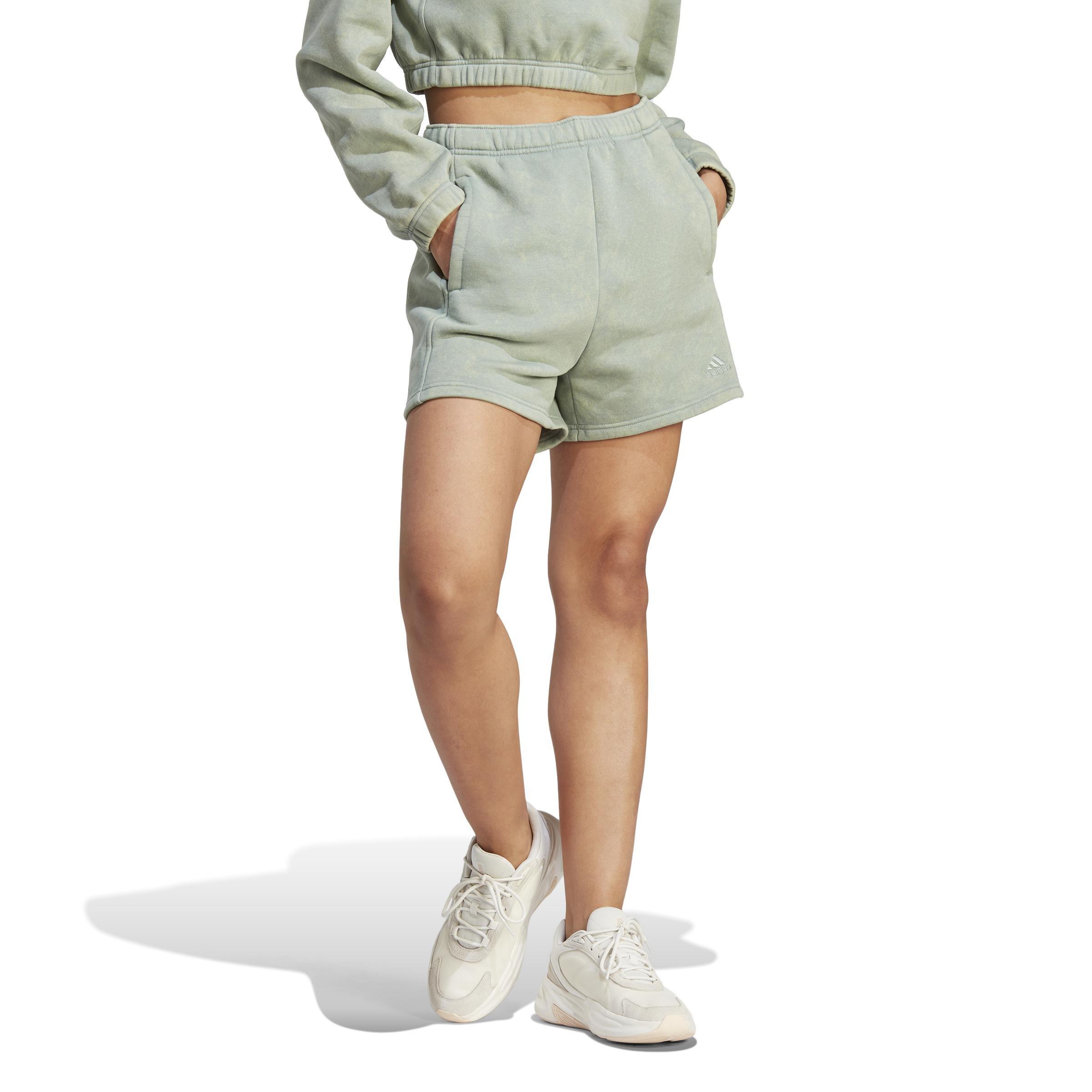 All Szn Fleece Washed Shorts, Green, , large image number 9