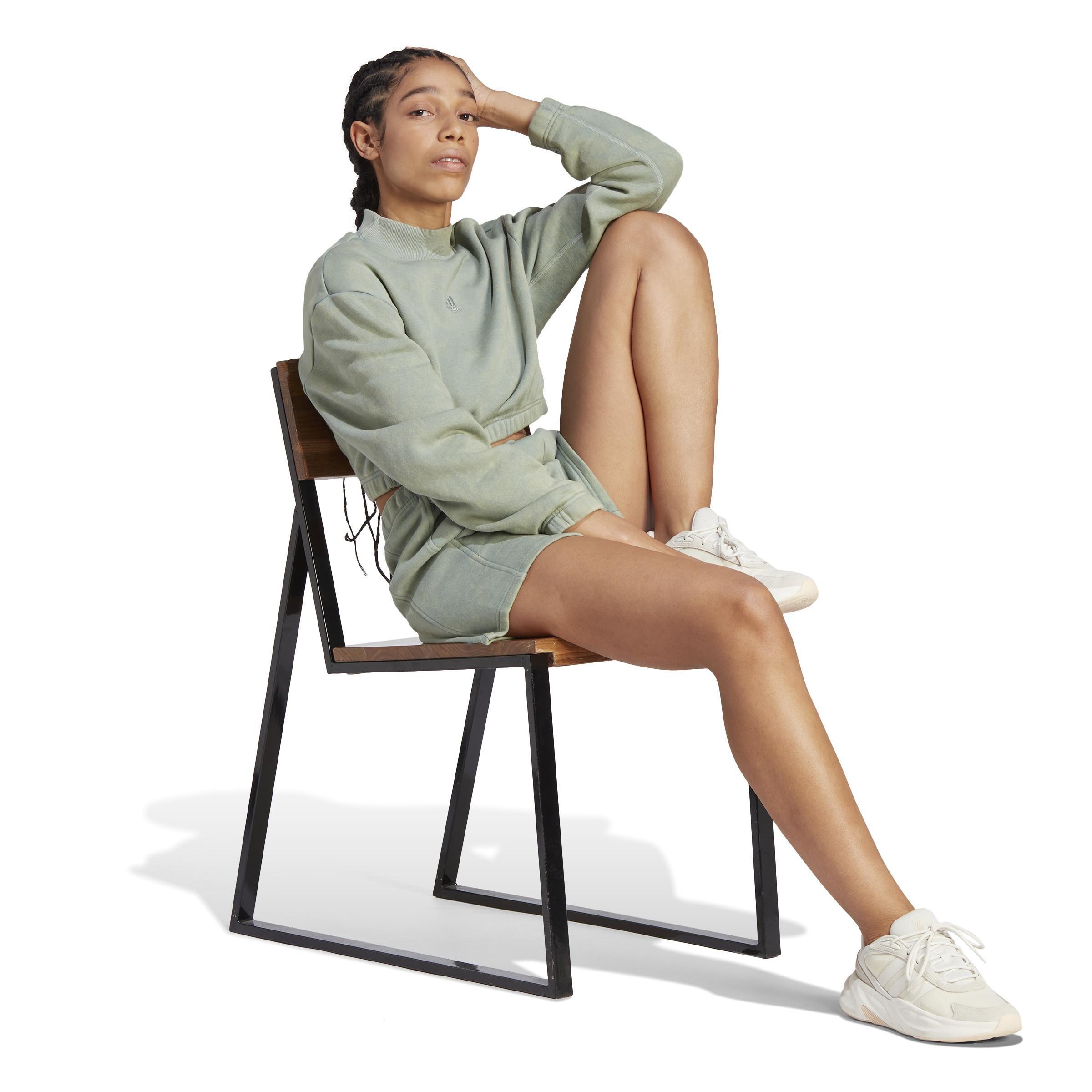 All Szn Fleece Washed Shorts, Green, , large image number 13