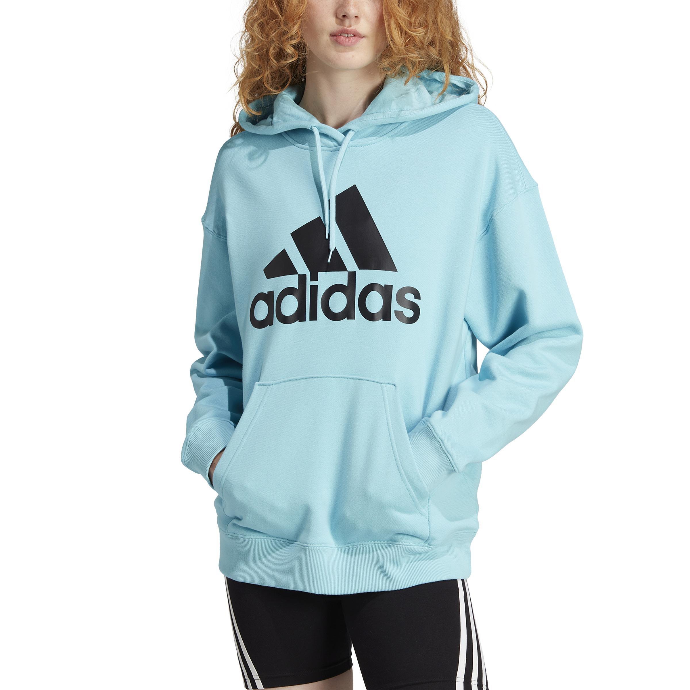 Essentials Big Logo Oversized French Terry Hoodie, Turquoise, , large image number 1
