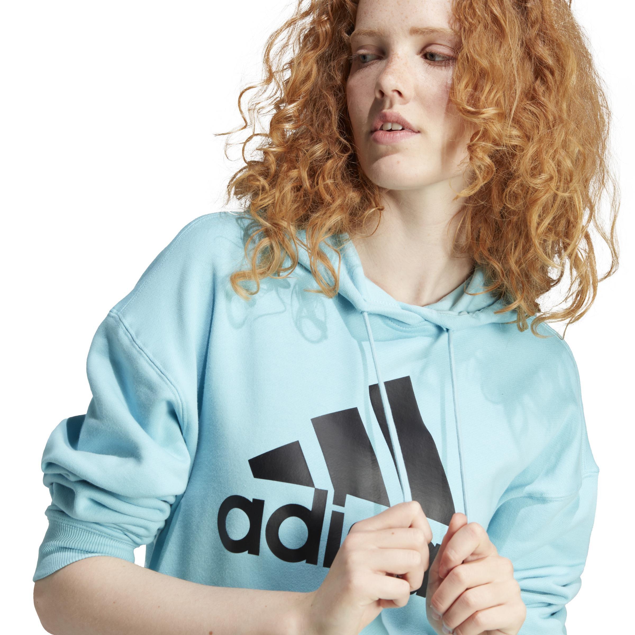 Essentials Big Logo Oversized French Terry Hoodie, Turquoise, A901_ONE, large image number 4