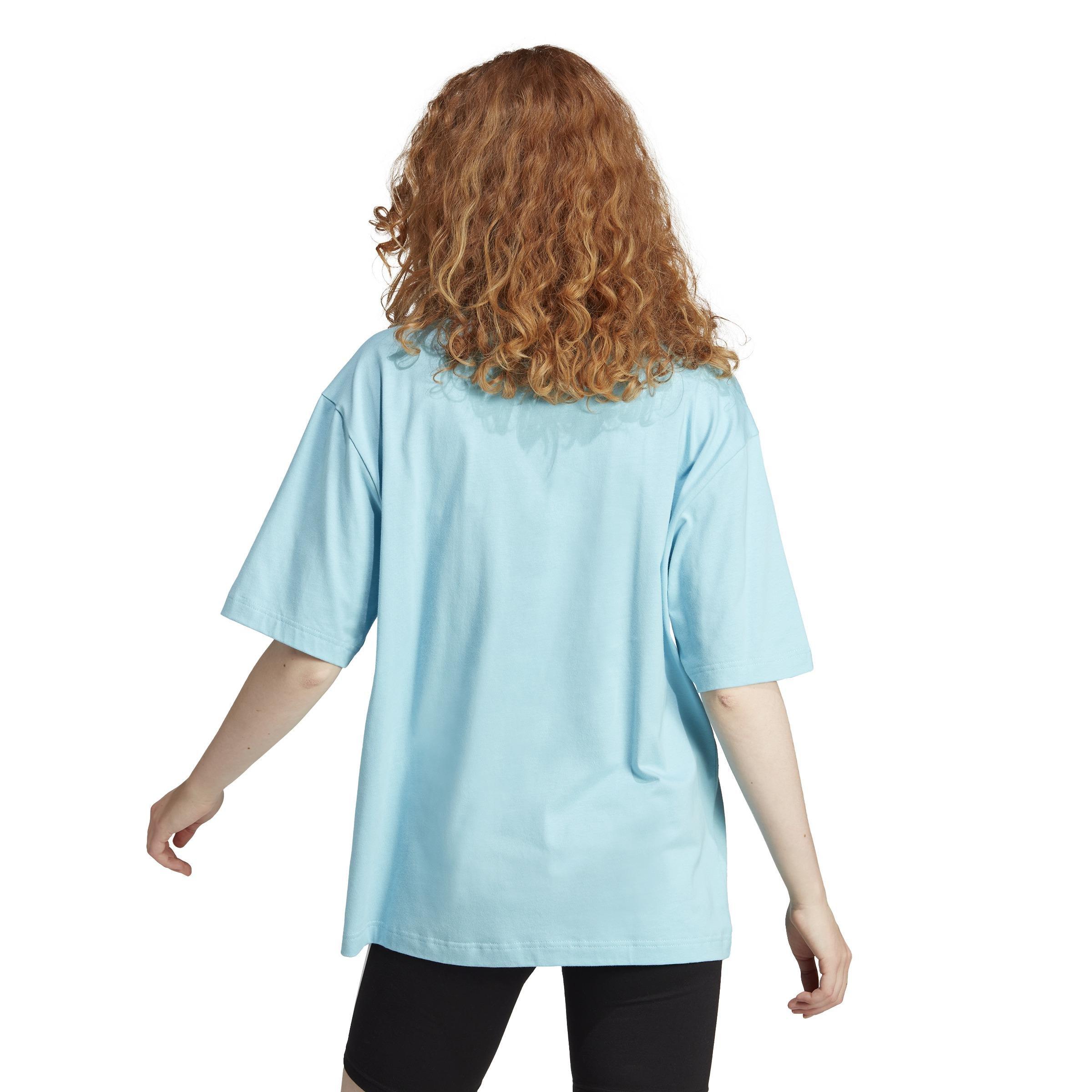 Essentials Big Logo Boyfriend T-Shirt, Turquoise, , large image number 3