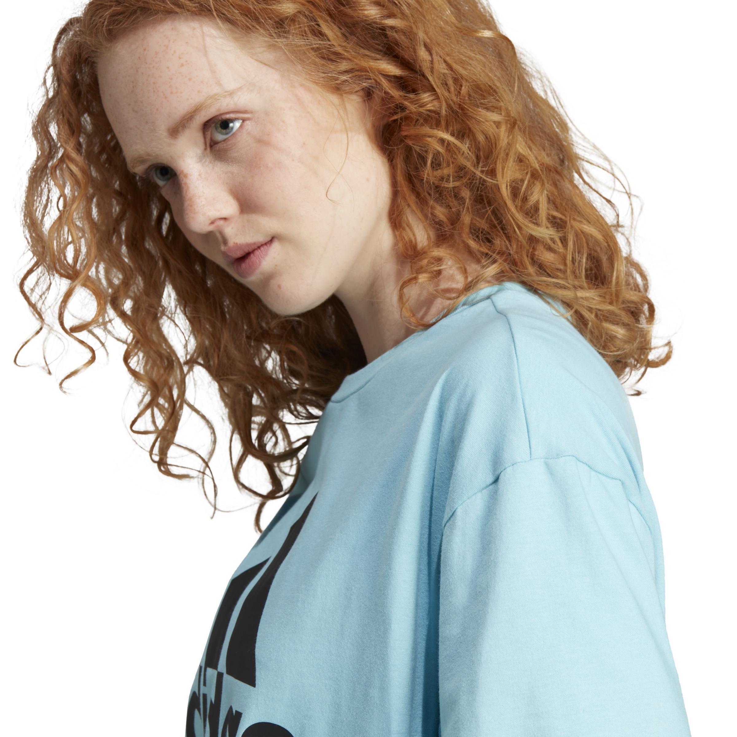 Essentials Big Logo Boyfriend T-Shirt, Turquoise, , large image number 4