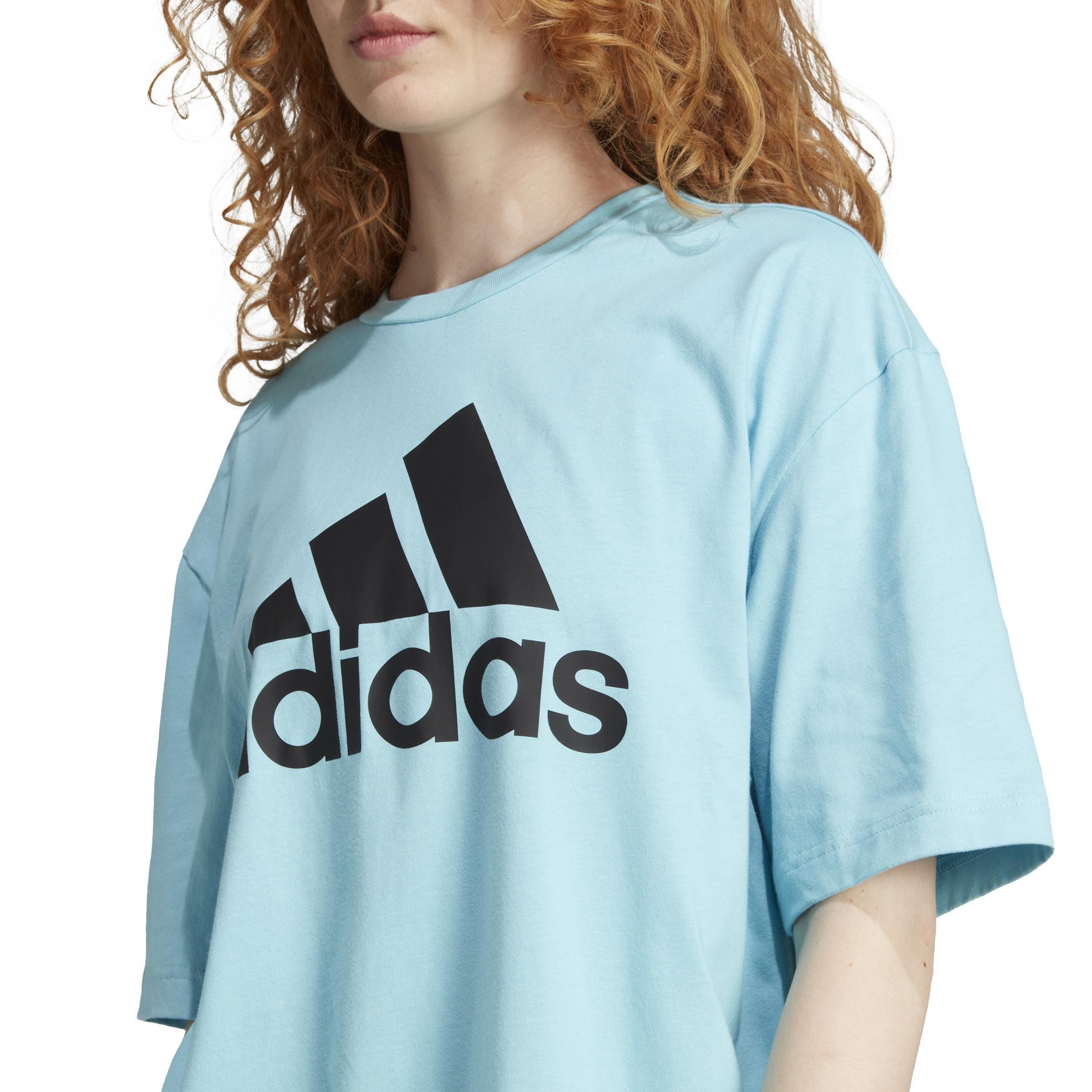 Essentials Big Logo Boyfriend T-Shirt, Turquoise, , large image number 5