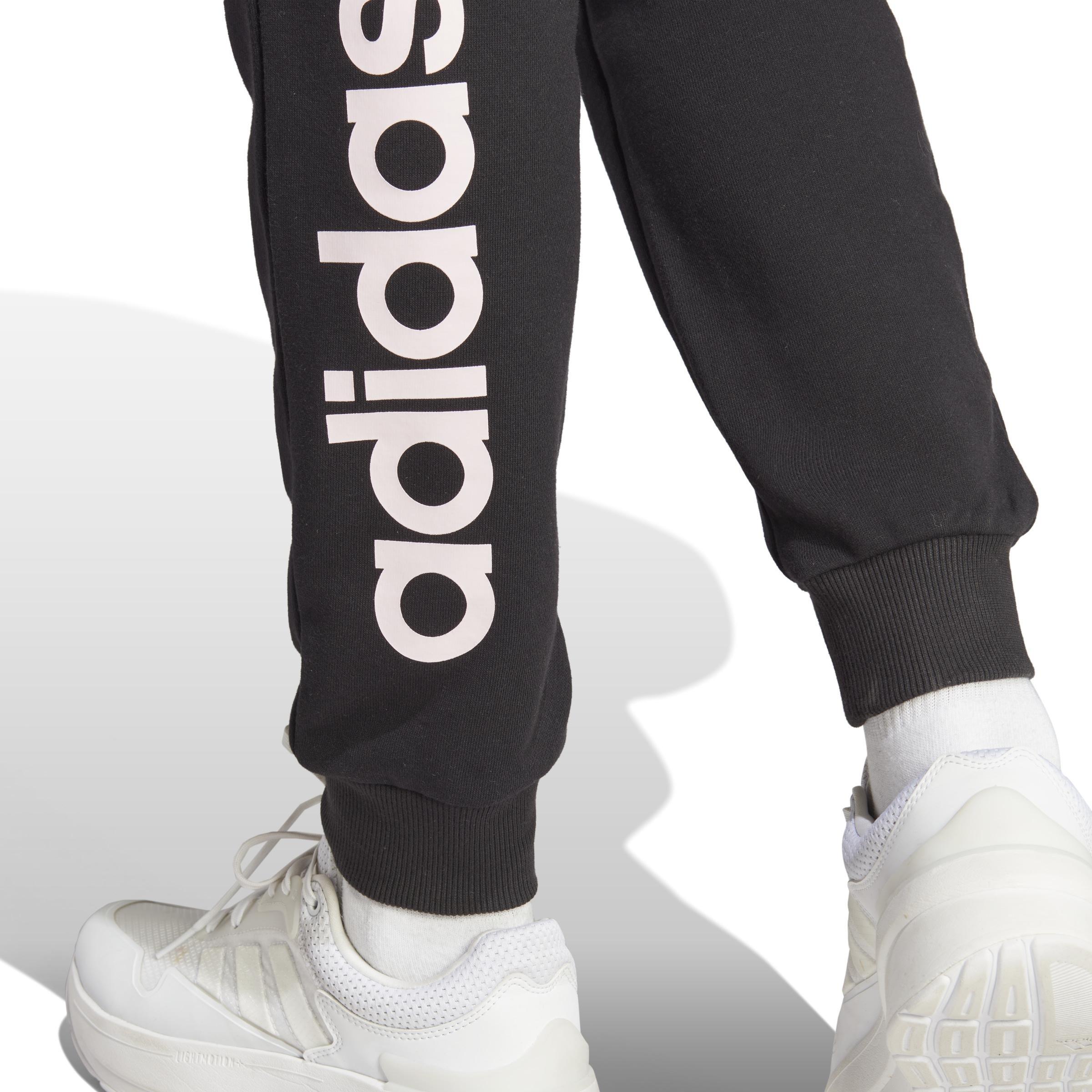 Essentials Linear French Terry Cuffed Joggers, Black, , large image number 5