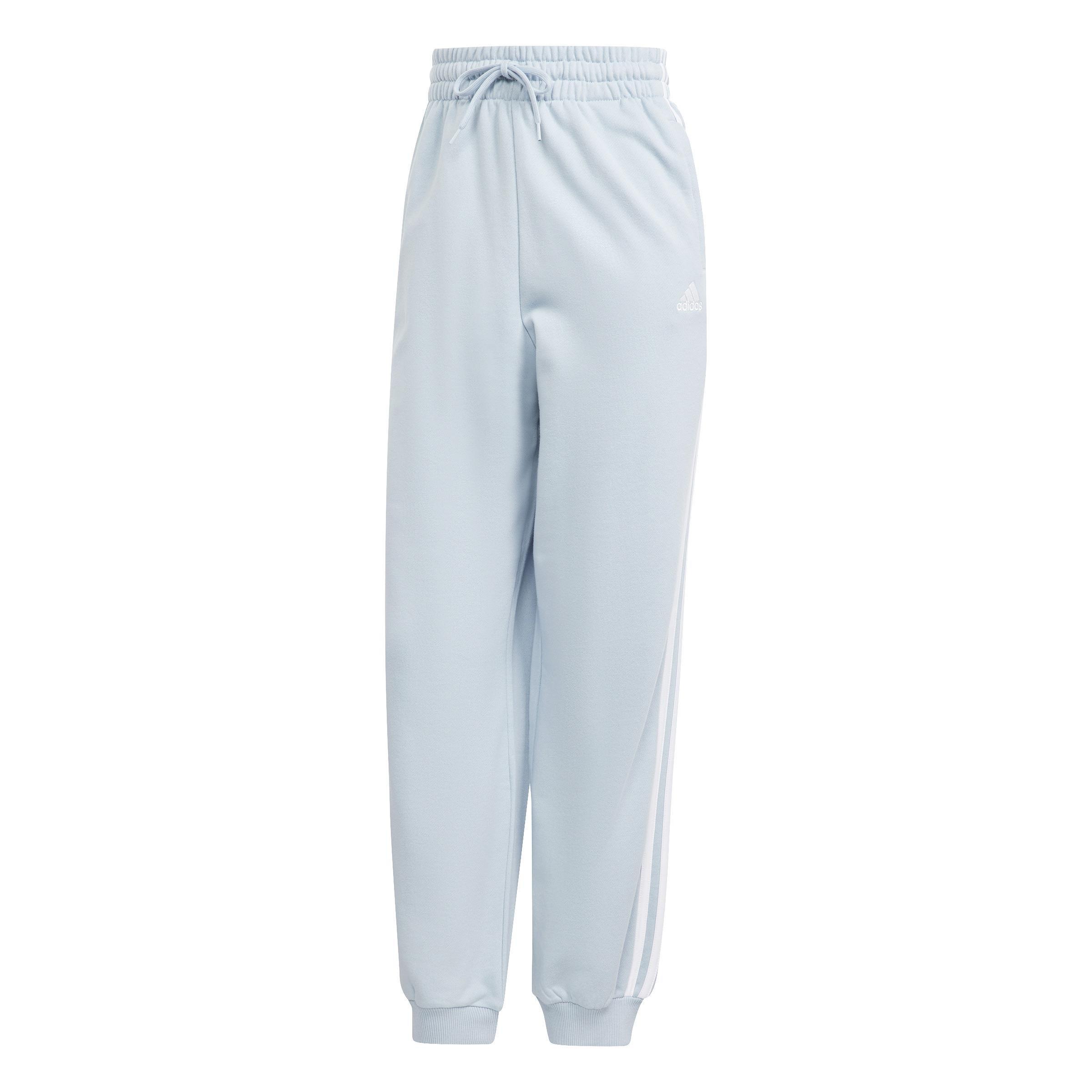 Essentials 3-Stripes French Terry Loose-Fit Joggers, Blue, , large image number 1