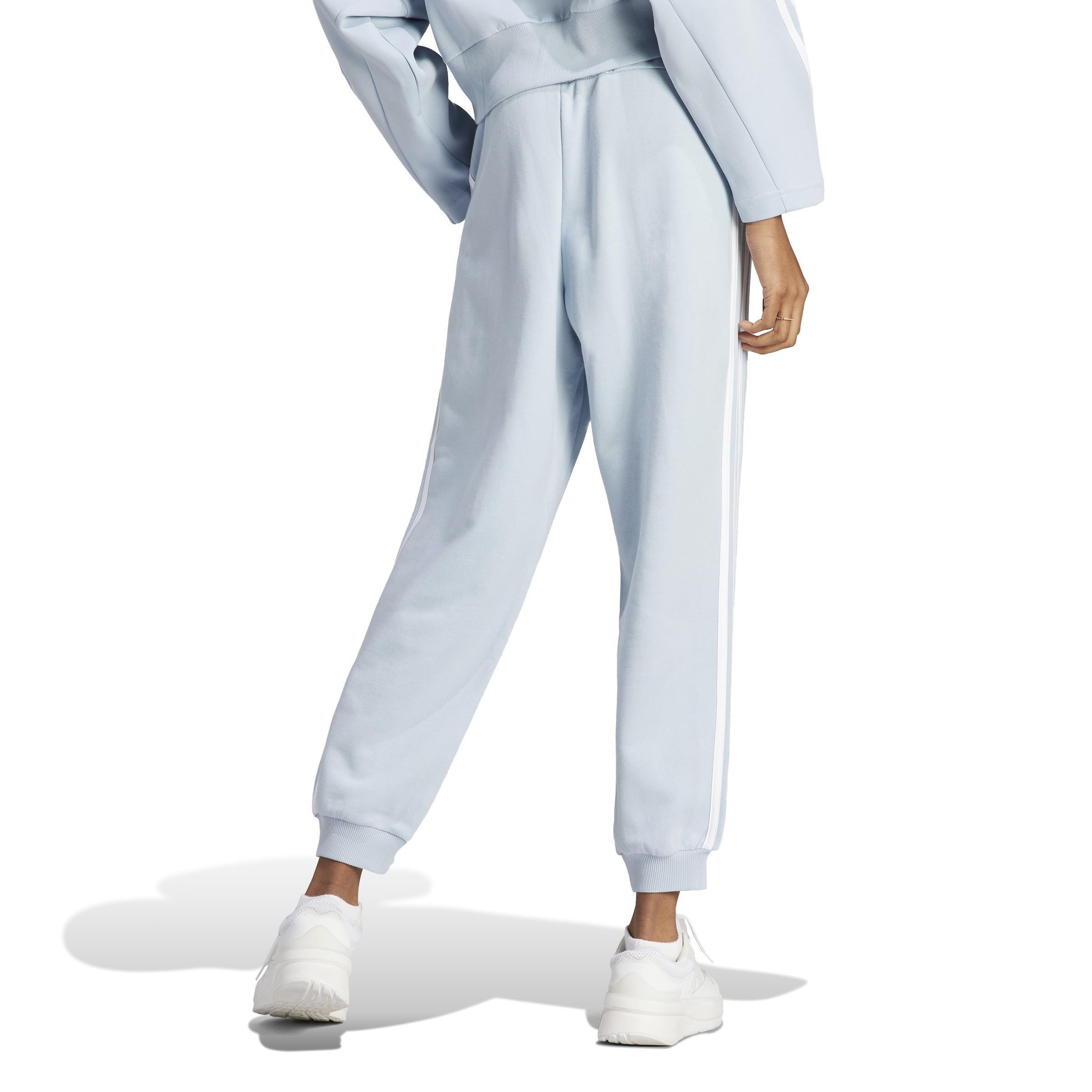 Essentials 3-Stripes French Terry Loose-Fit Joggers, Blue, , large image number 2