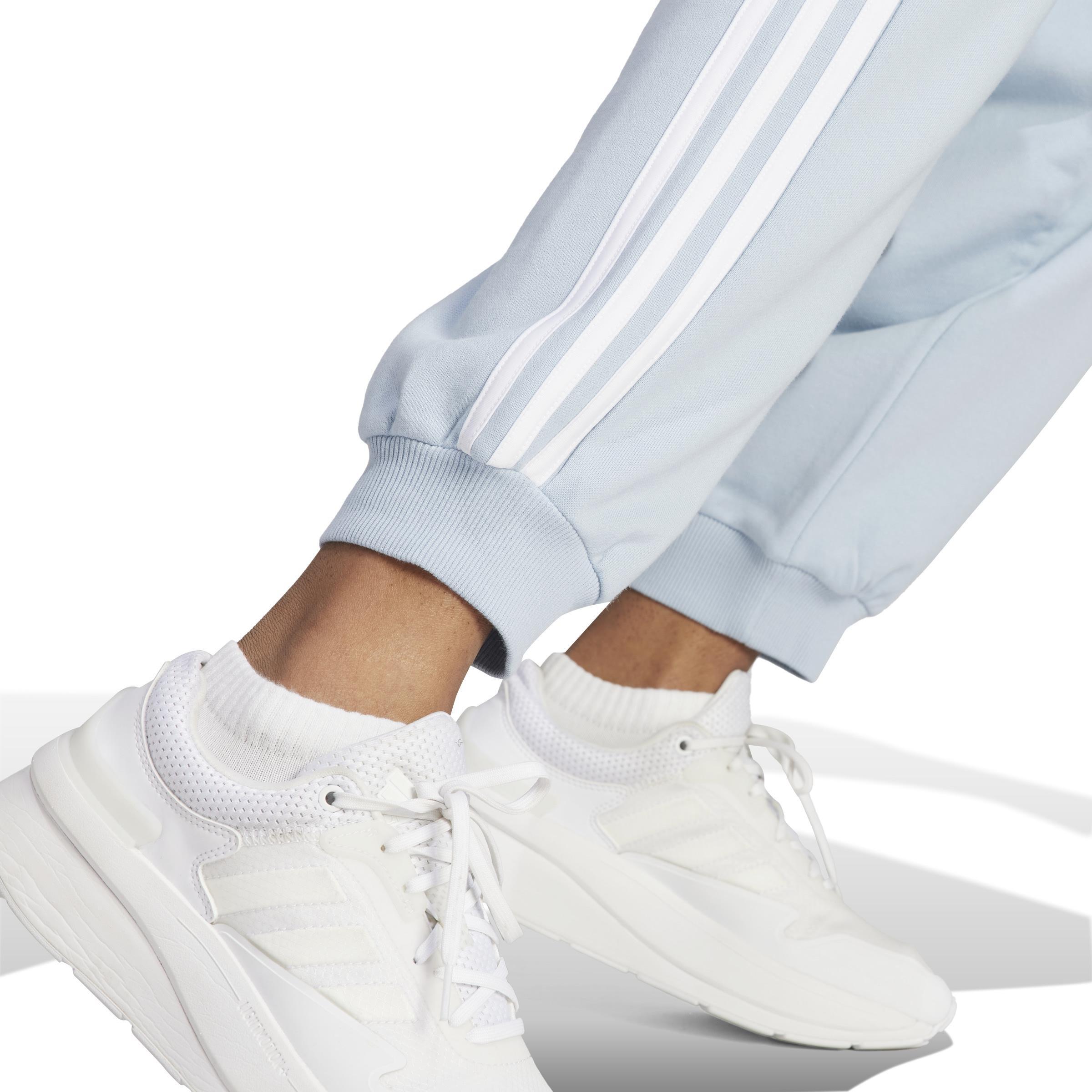 Essentials 3-Stripes French Terry Loose-Fit Joggers, Blue, , large image number 3