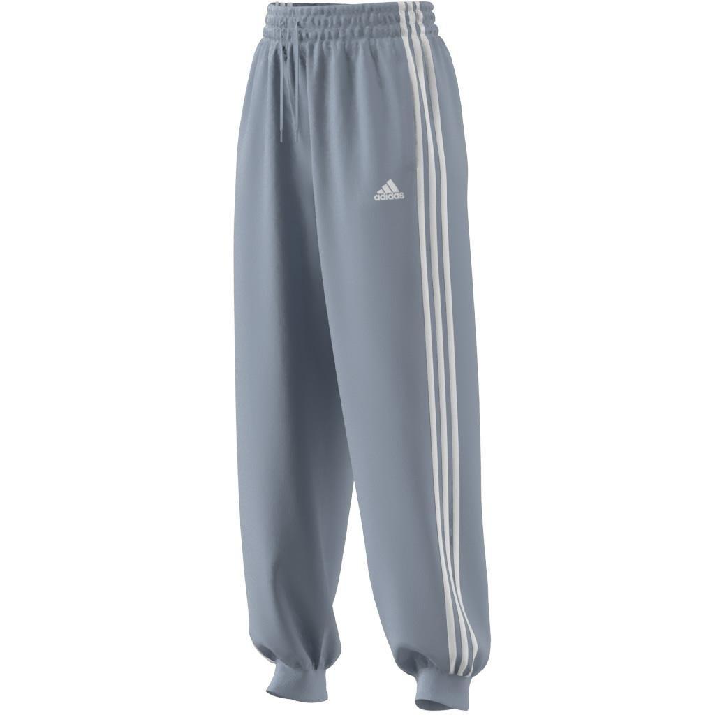 Essentials 3-Stripes French Terry Loose-Fit Joggers, Blue, A901_ONE, large image number 6