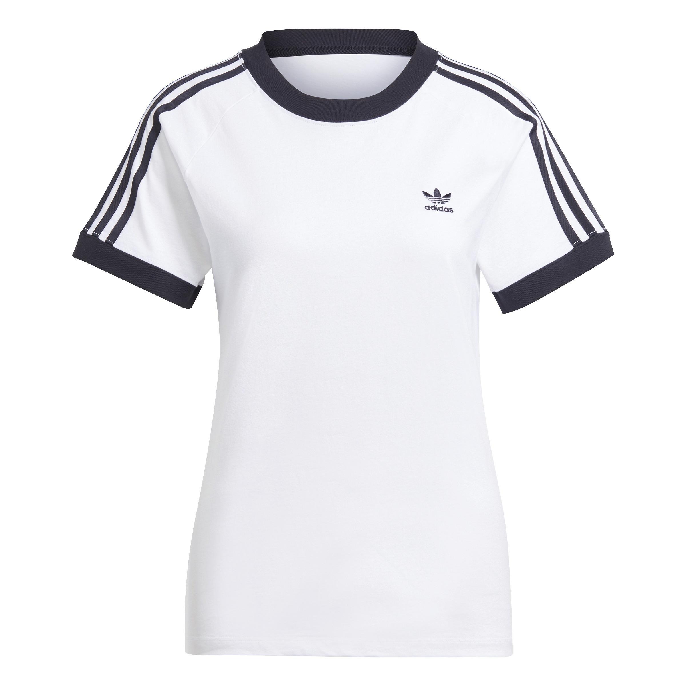 Adicolor Classics Slim 3-Stripes T-Shirt, White, A901_ONE, large image number 1