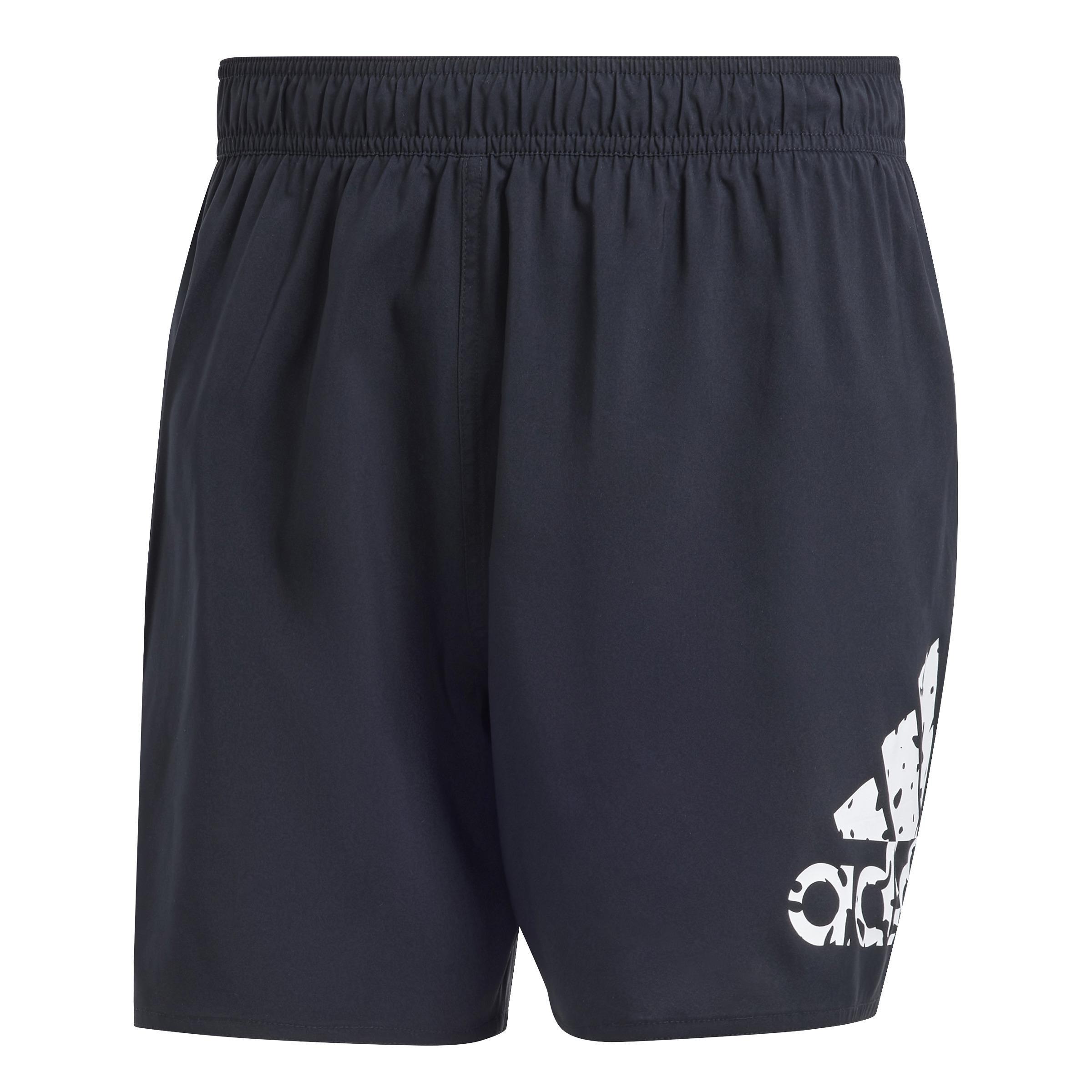 Printed Short-Length Swim Shorts, Black, A901_ONE, large image number 1