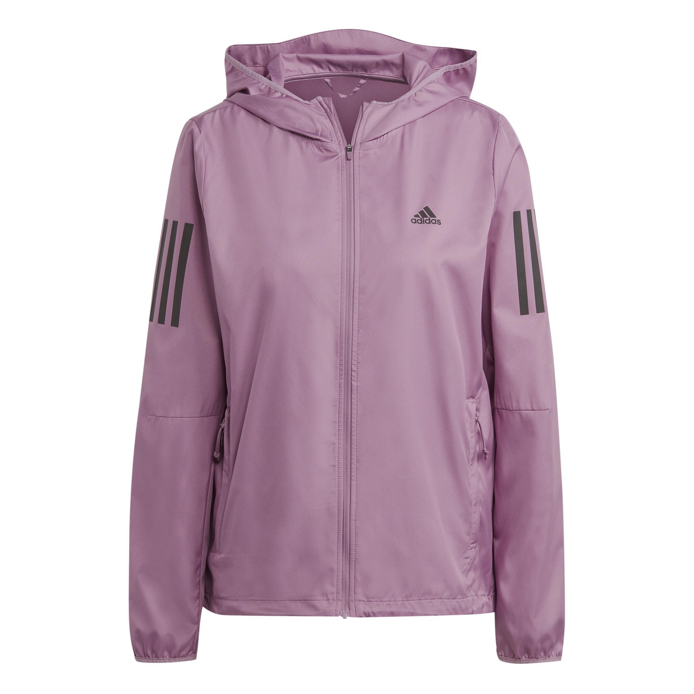 Own the Run Hooded Running Windbreaker, Pink, , large image number 0
