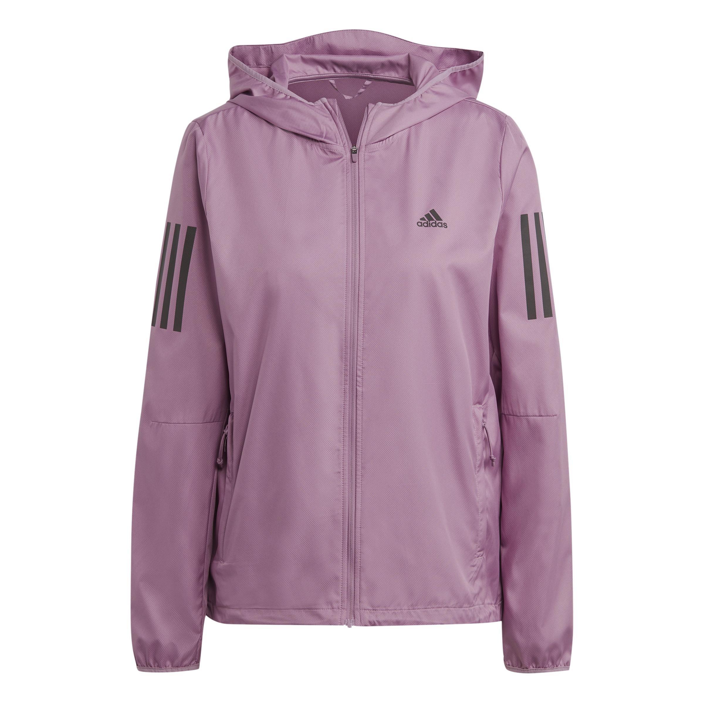 Own the Run Hooded Running Windbreaker, Pink, A901_ONE, large image number 0