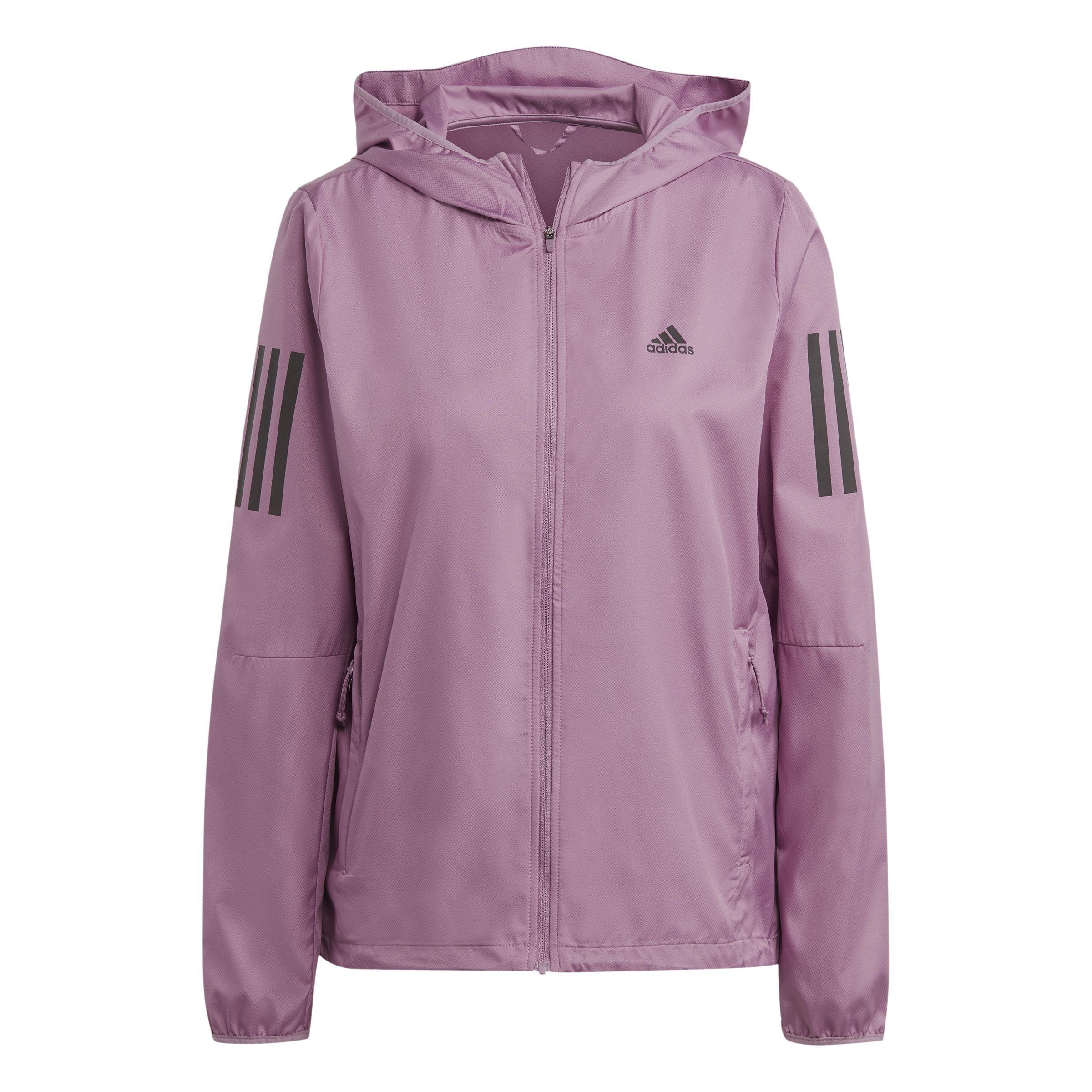 Own the Run Hooded Running Windbreaker, Pink, , large image number 2