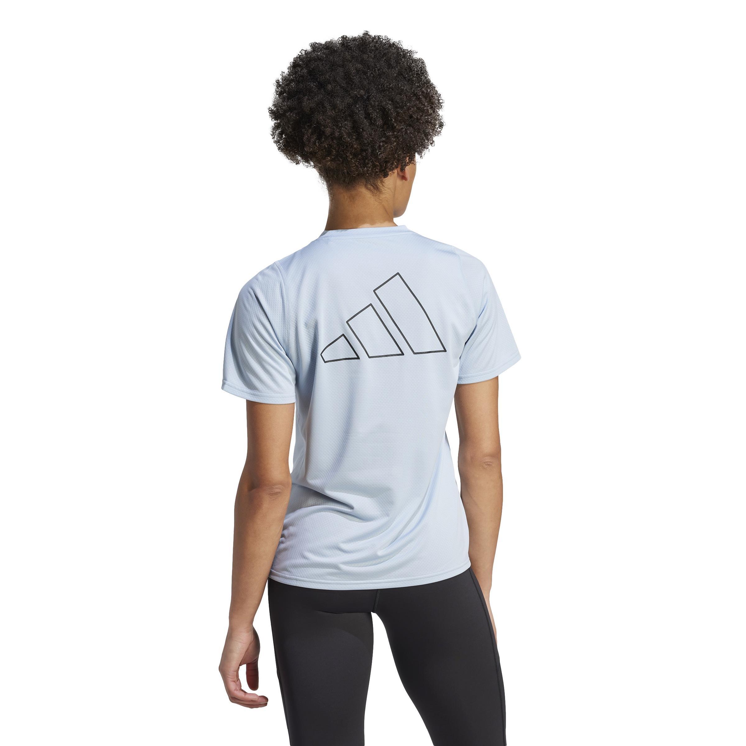 RUN ICON 3 BAR T-Shirt, Blue, A901_ONE, large image number 3