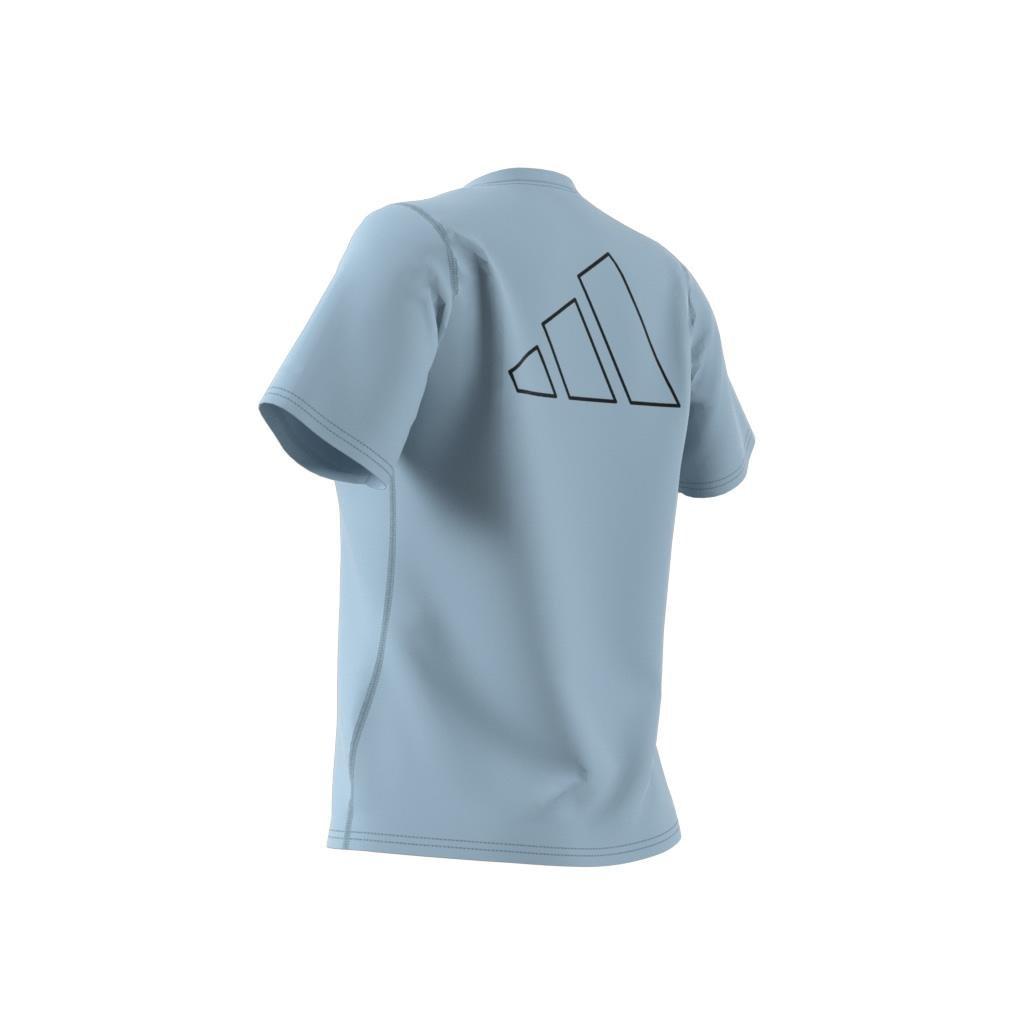 RUN ICON 3 BAR T-Shirt, Blue, A901_ONE, large image number 14