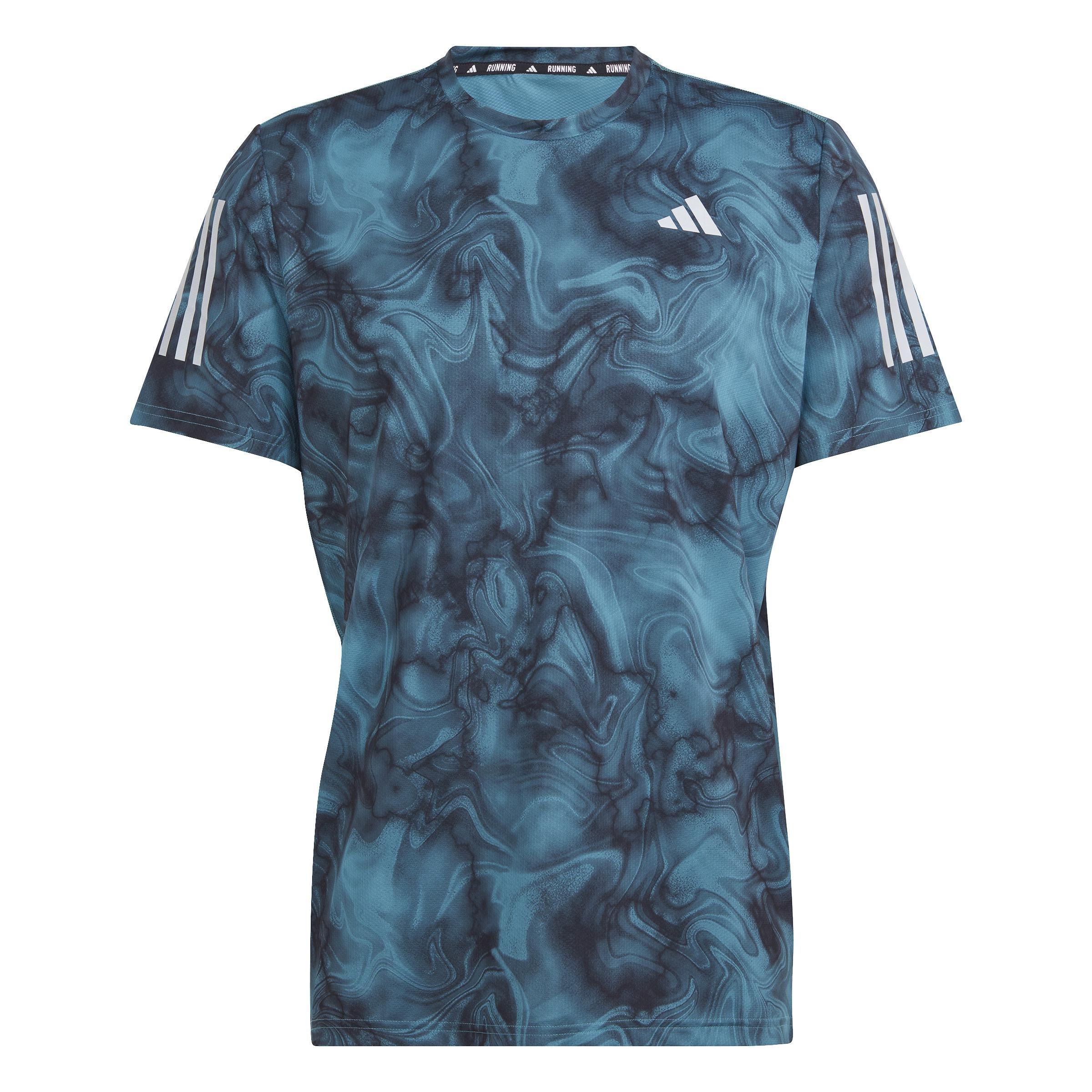 Own the Run Allover Print T-Shirt, Turquoise, , large image number 1