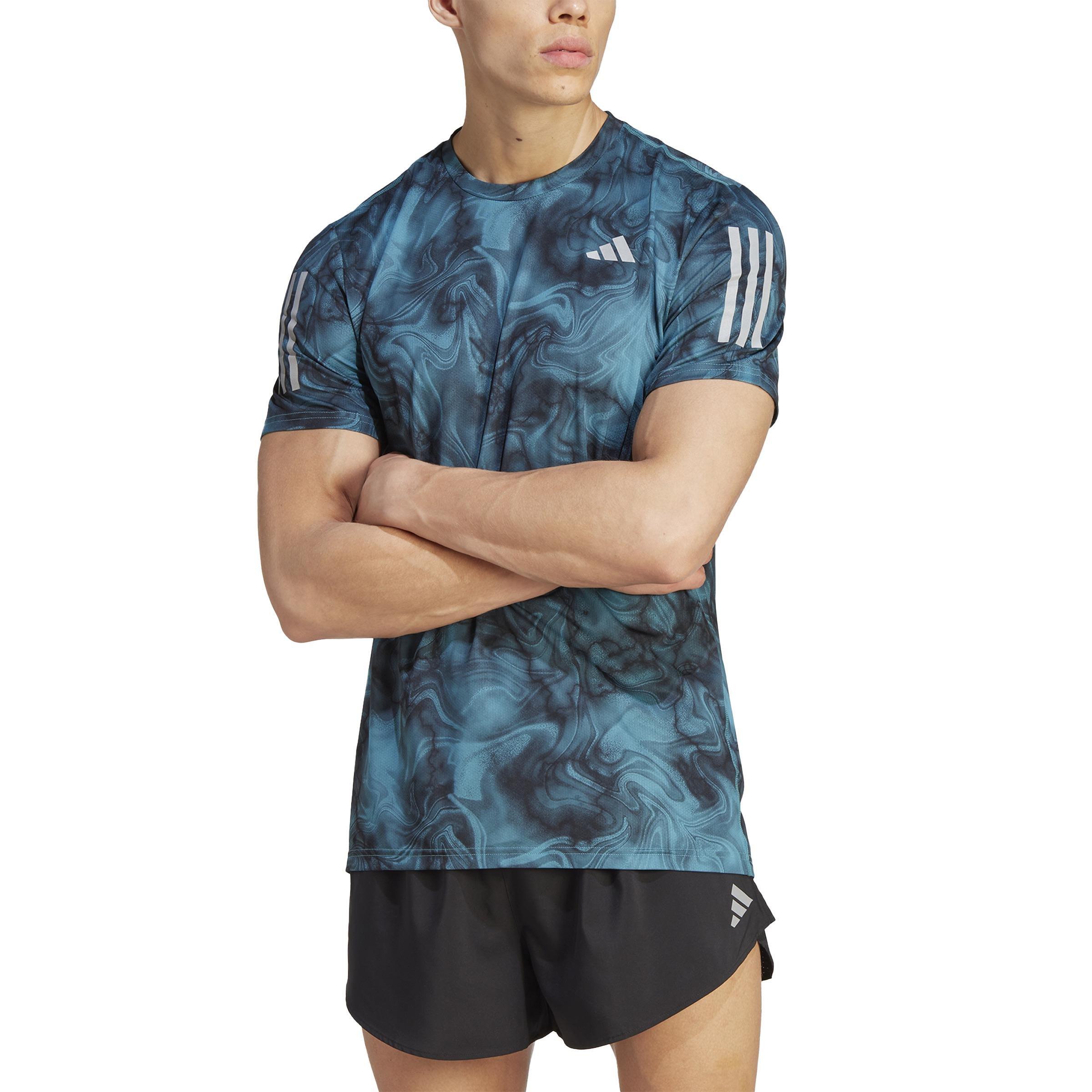 Own the Run Allover Print T-Shirt, Turquoise, A901_ONE, large image number 2