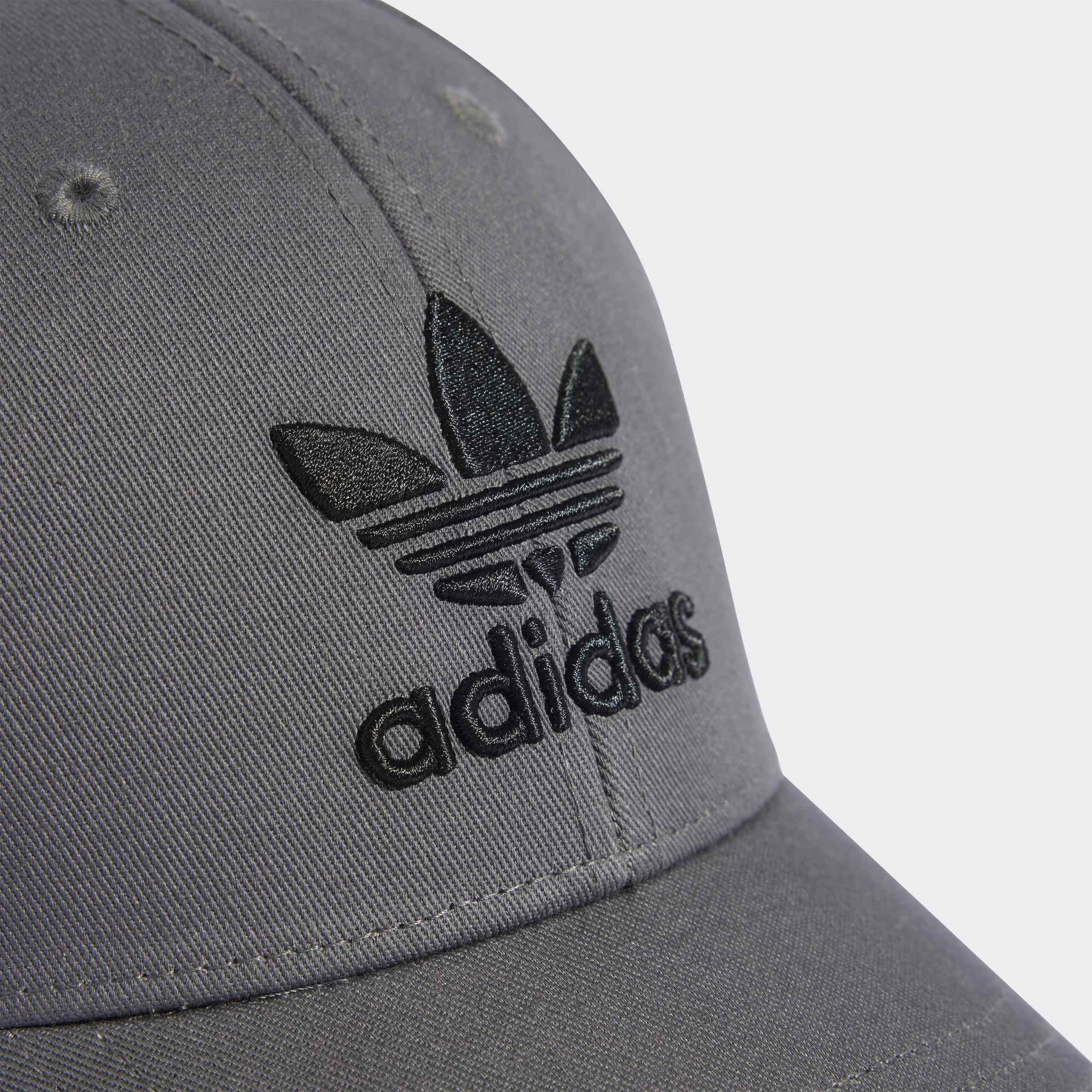 Unisex Trefoil Baseball Cap, Grey, A901_ONE, large image number 3