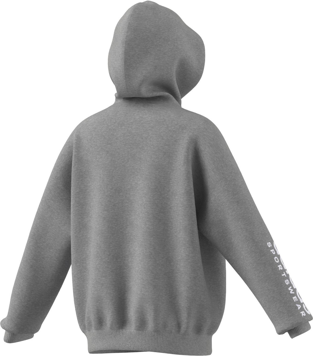 Unisex Kids Fleece Full-Zip Hoodie, Grey, A901_ONE, large image number 1