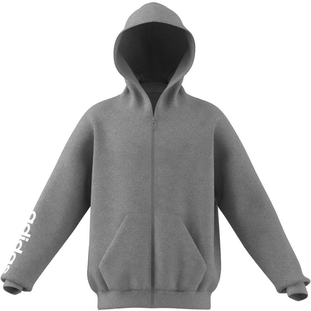 Unisex Kids Fleece Full-Zip Hoodie, Grey, A901_ONE, large image number 2