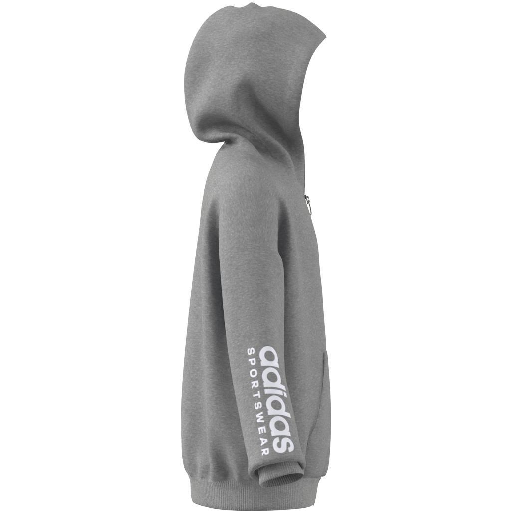 Unisex Kids Fleece Full-Zip Hoodie, Grey, A901_ONE, large image number 5