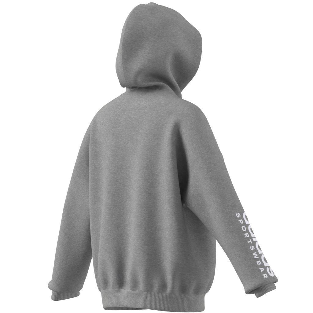 Unisex Kids Fleece Full-Zip Hoodie, Grey, A901_ONE, large image number 7
