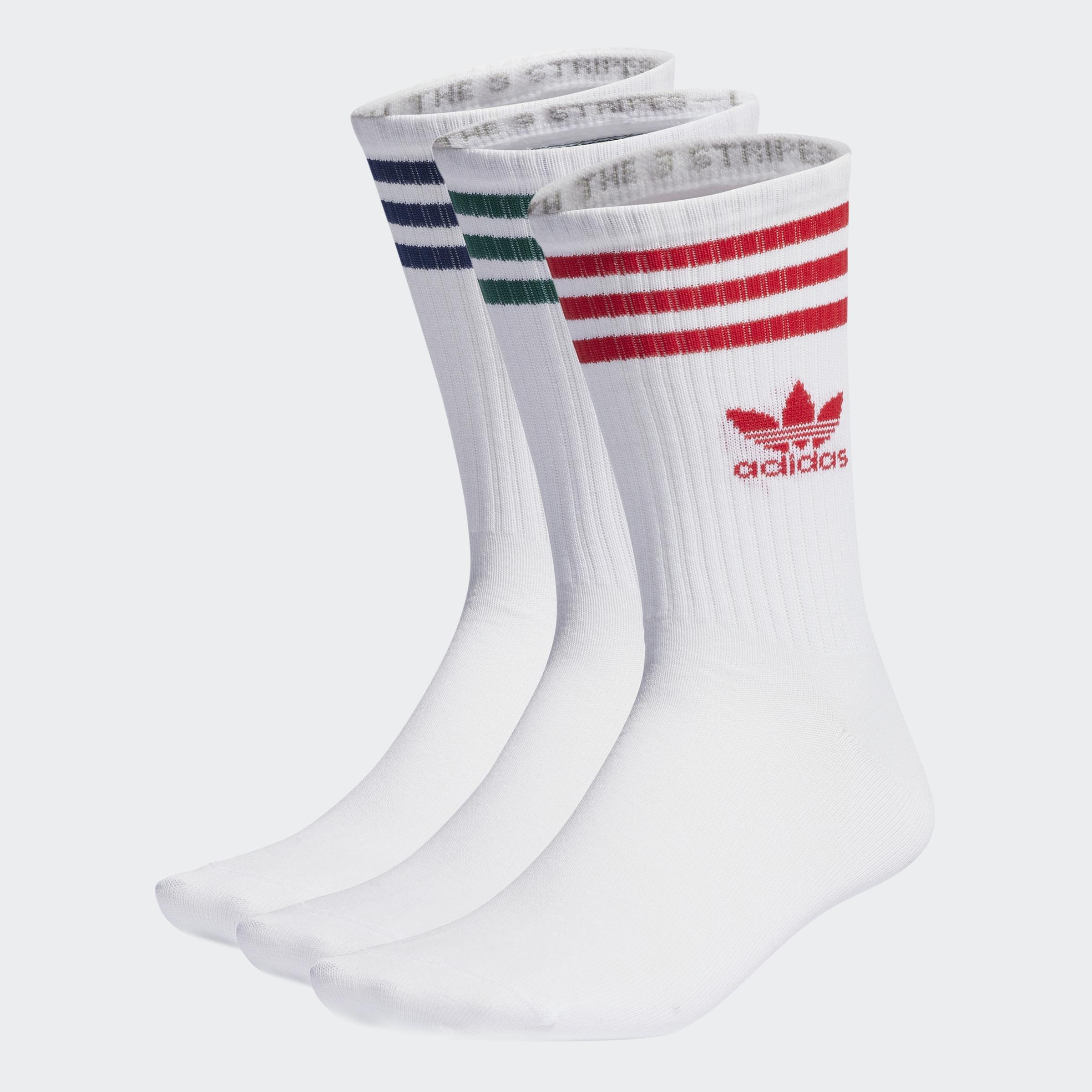 Unisex Mid Cut Crew Socks - 3 Pairs, Multicolour