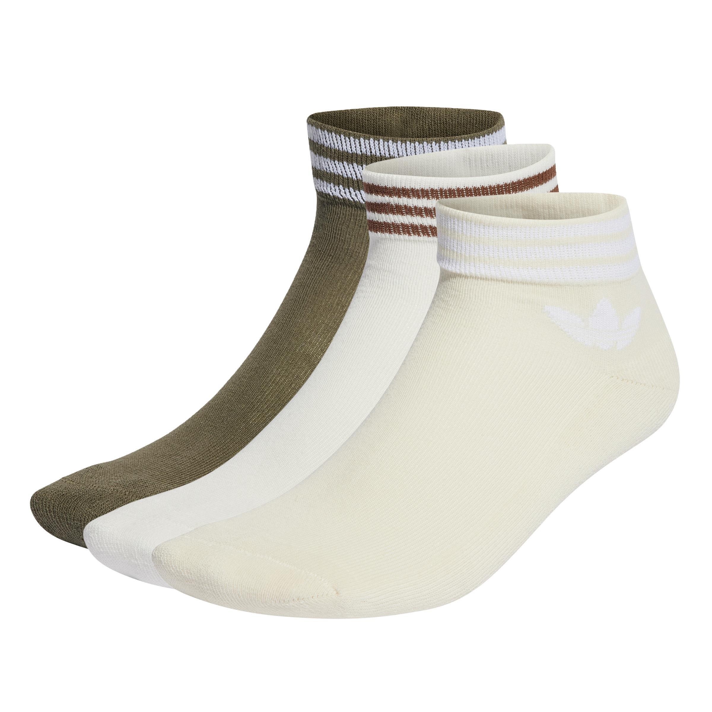 Unisex Island Club Trefoil Ankle Socks 3 Pairs, Multicolour, , large image number 0