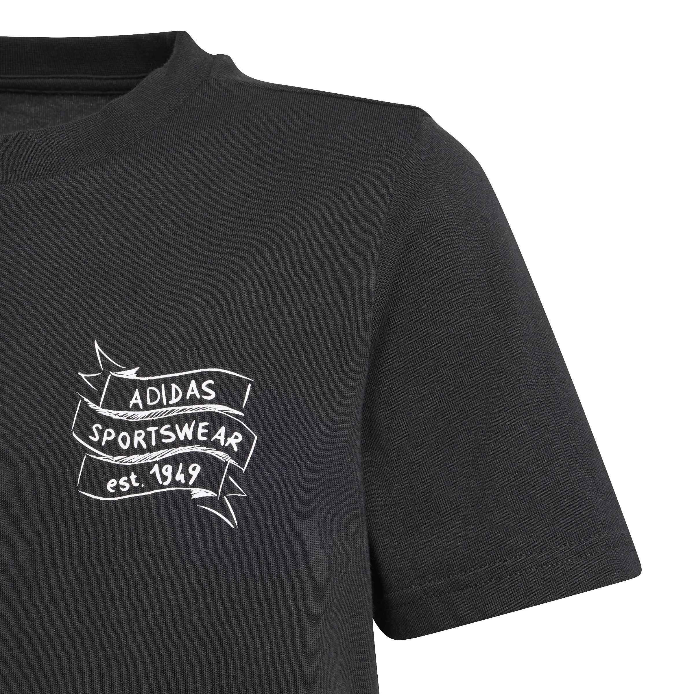 Unisex Kids Brand Love Graphic T-Shirt, Black, A901_ONE, large image number 3