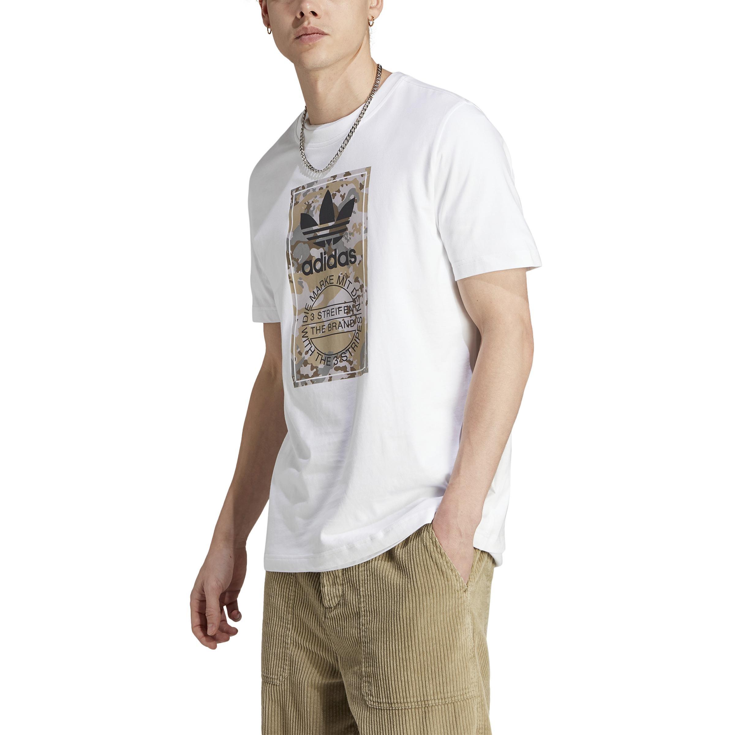 Graphics Camo Tongue Label T-Shirt, White, A901_ONE, medium