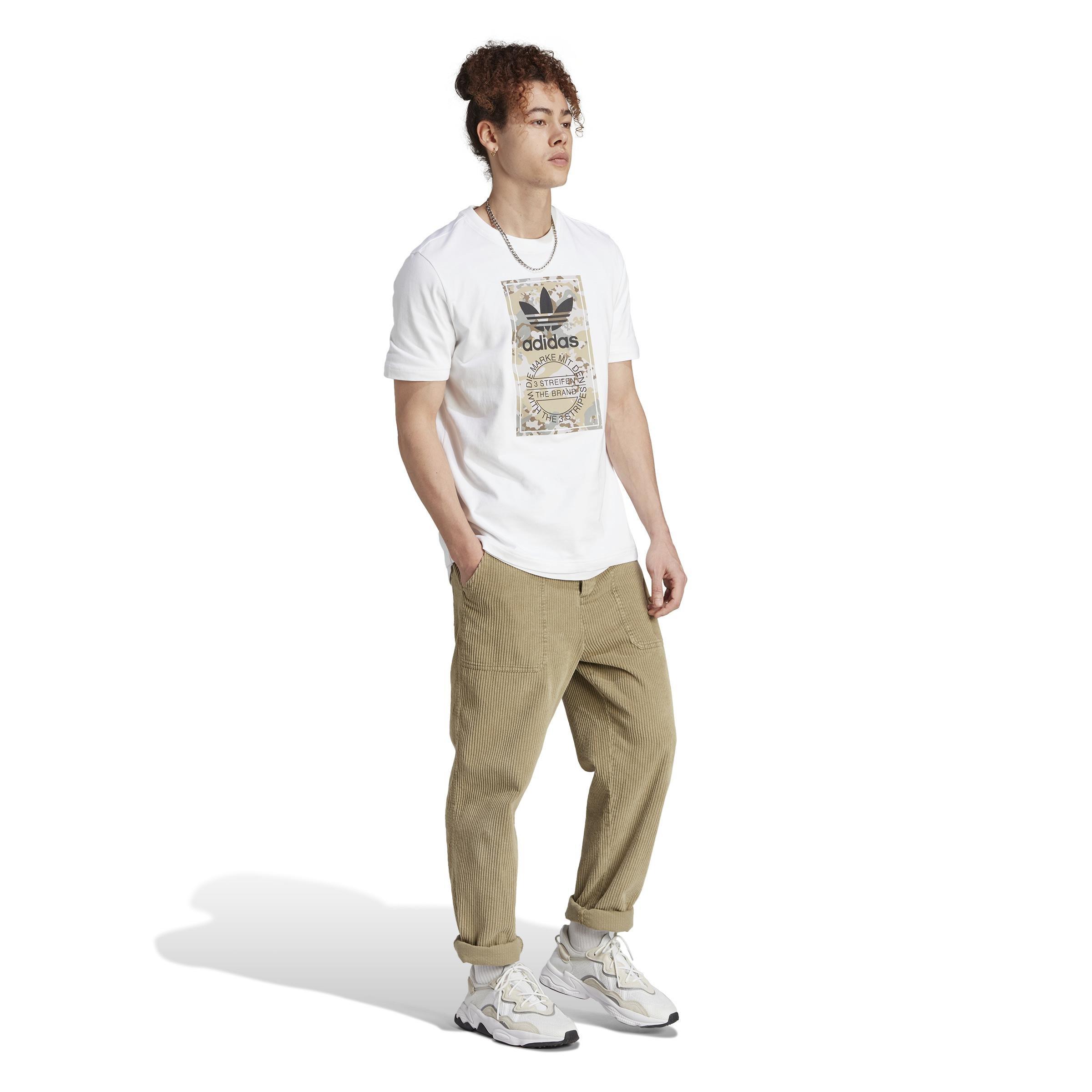 Graphics Camo Tongue Label T-Shirt, White, A901_ONE, medium