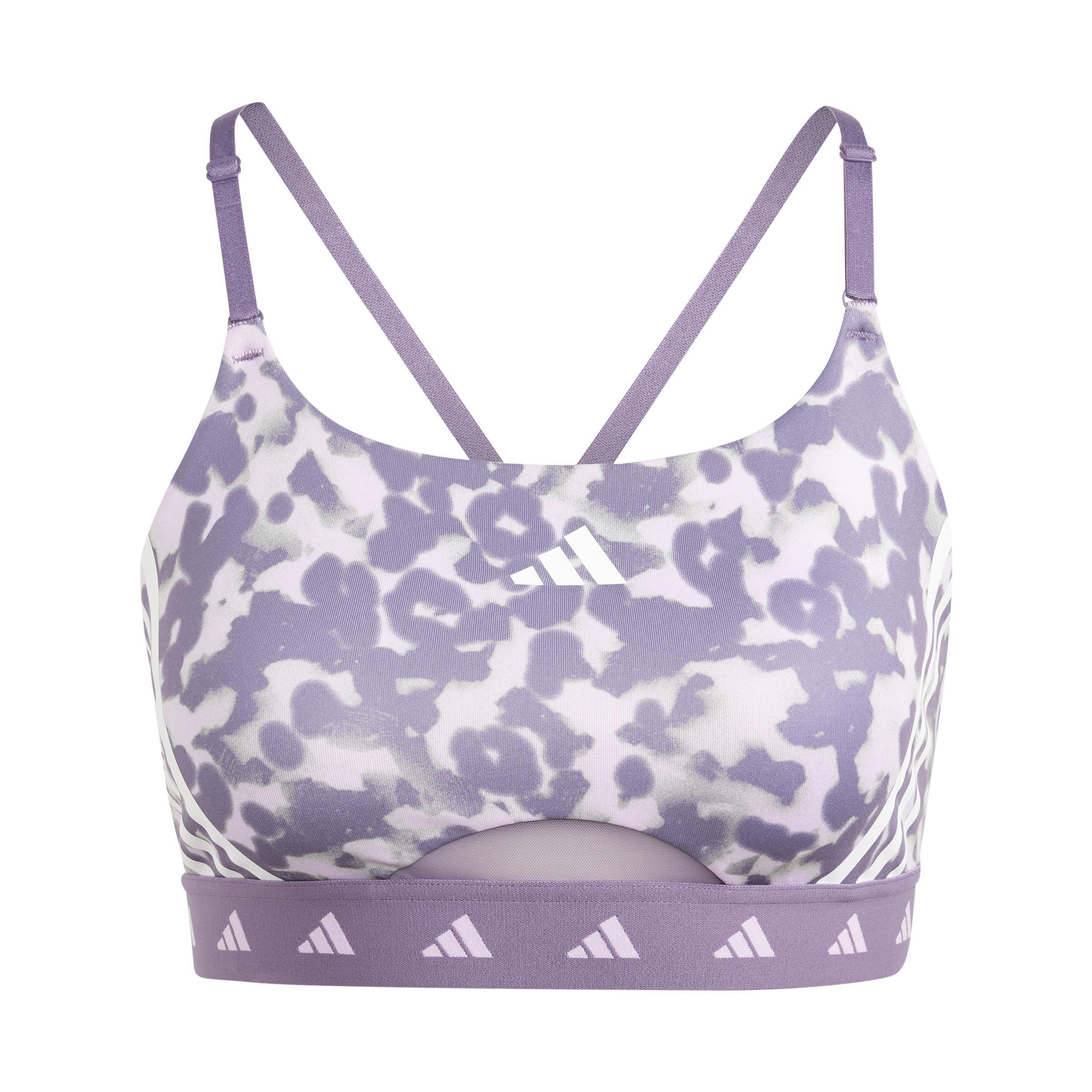 Aeroreact Hyperglam Light-Support Printed Bra, Purple, , large image number 0