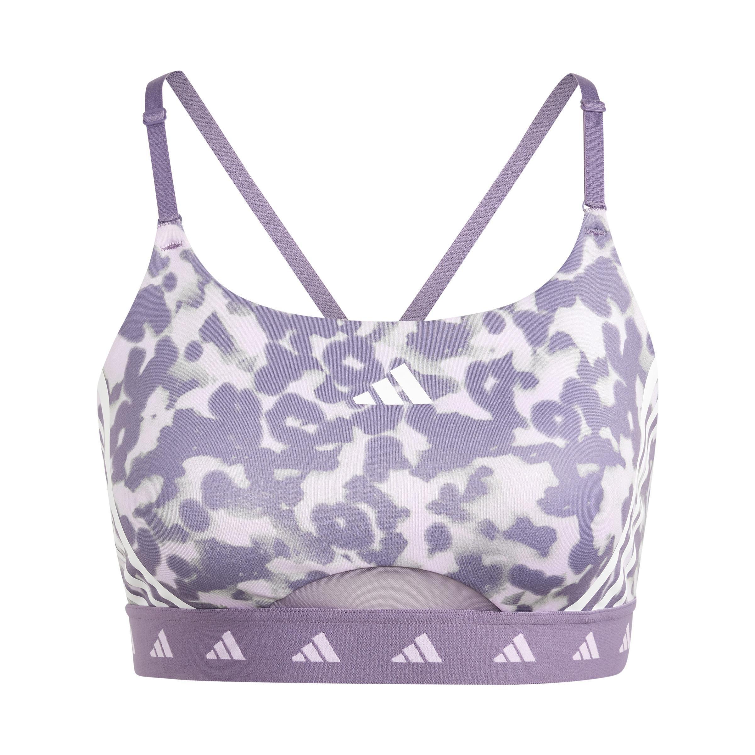 Aeroreact Hyperglam Light-Support Printed Bra, Purple, A901_ONE, large image number 0