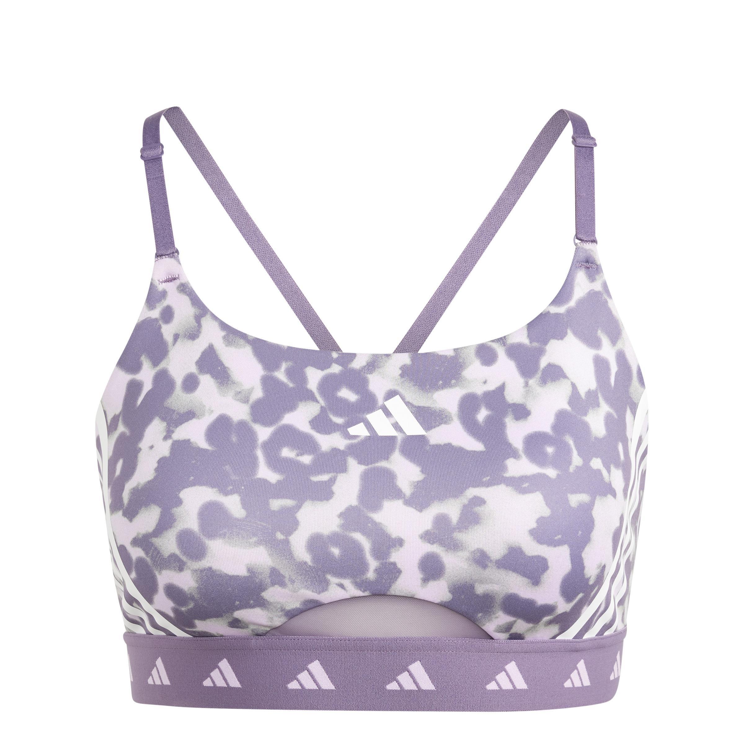 Aeroreact Hyperglam Light-Support Printed Bra, Purple, A901_ONE, large image number 1