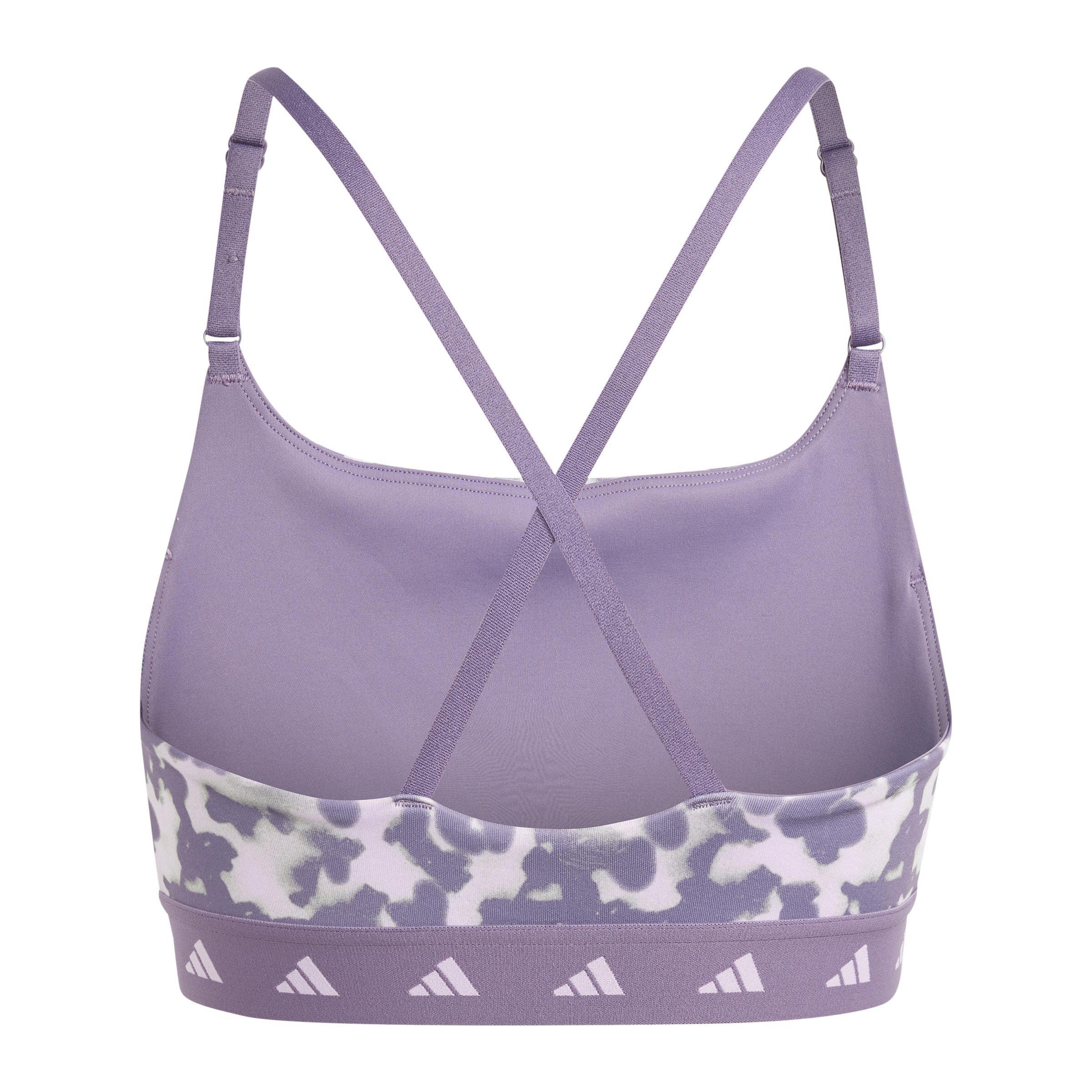 Aeroreact Hyperglam Light-Support Printed Bra, Purple, A901_ONE, large image number 4