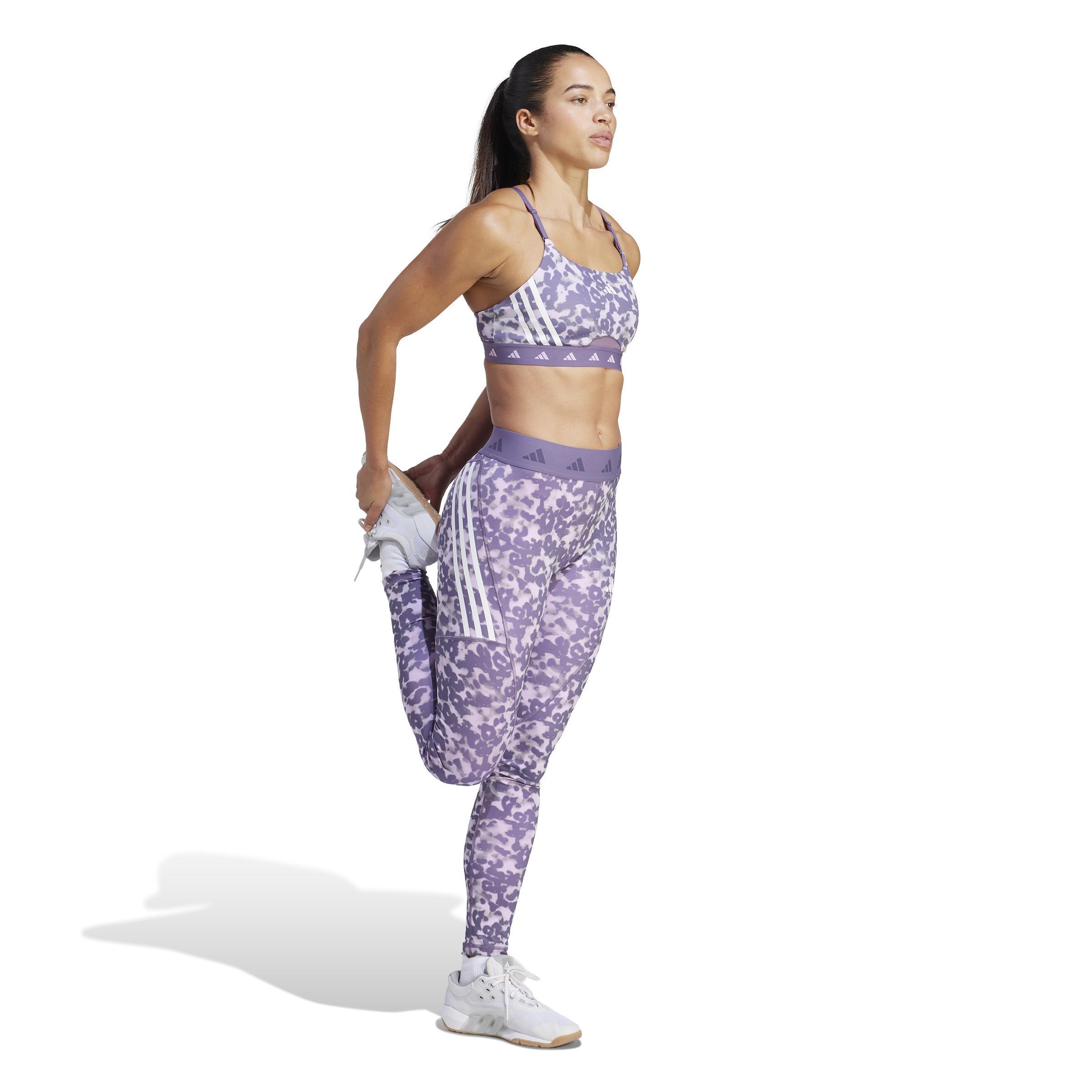 Aeroreact Hyperglam Light-Support Printed Bra, Purple, A901_ONE, large image number 7