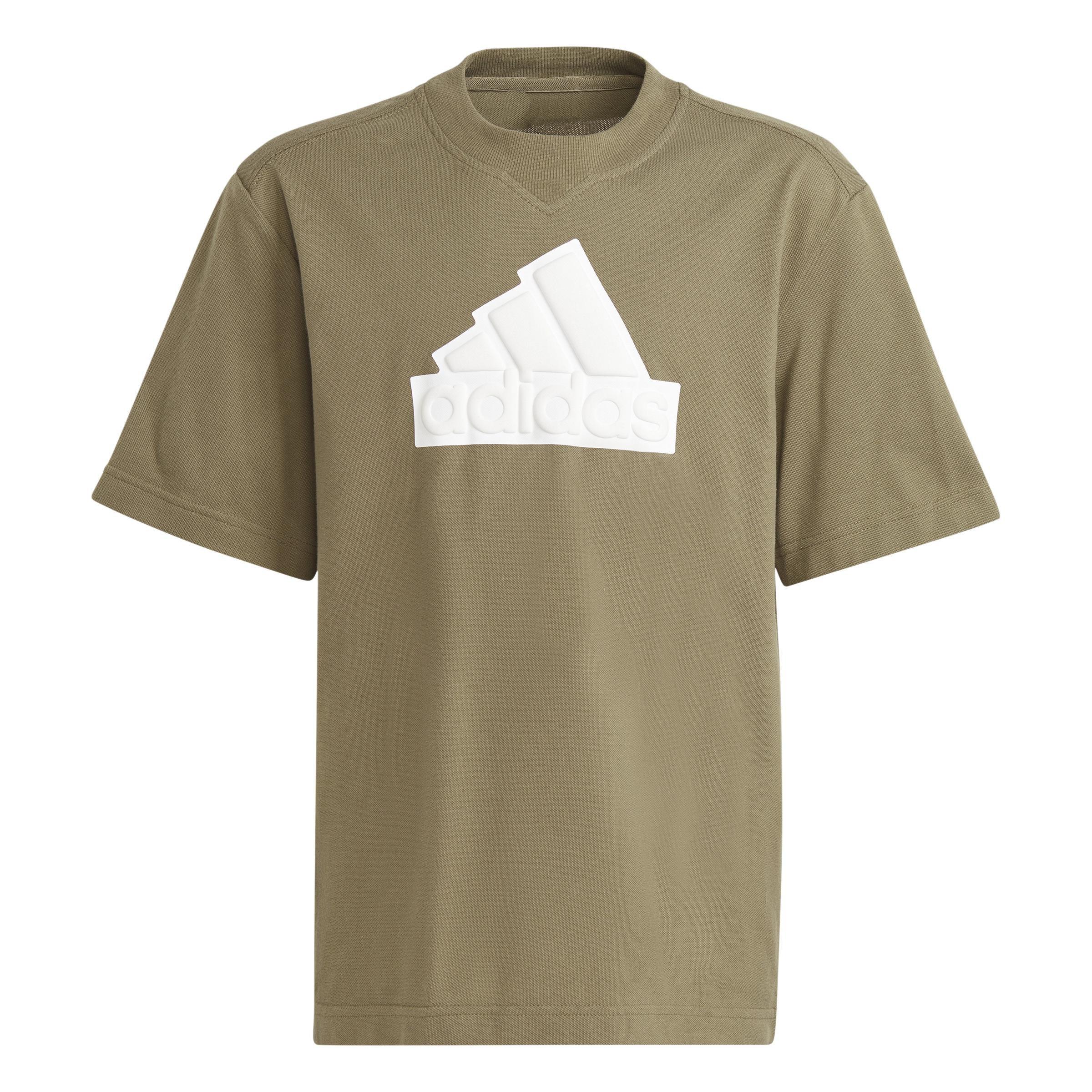 Unisex Kids Future Icons Logo Piqué T-Shirt, Green, , large image number 0