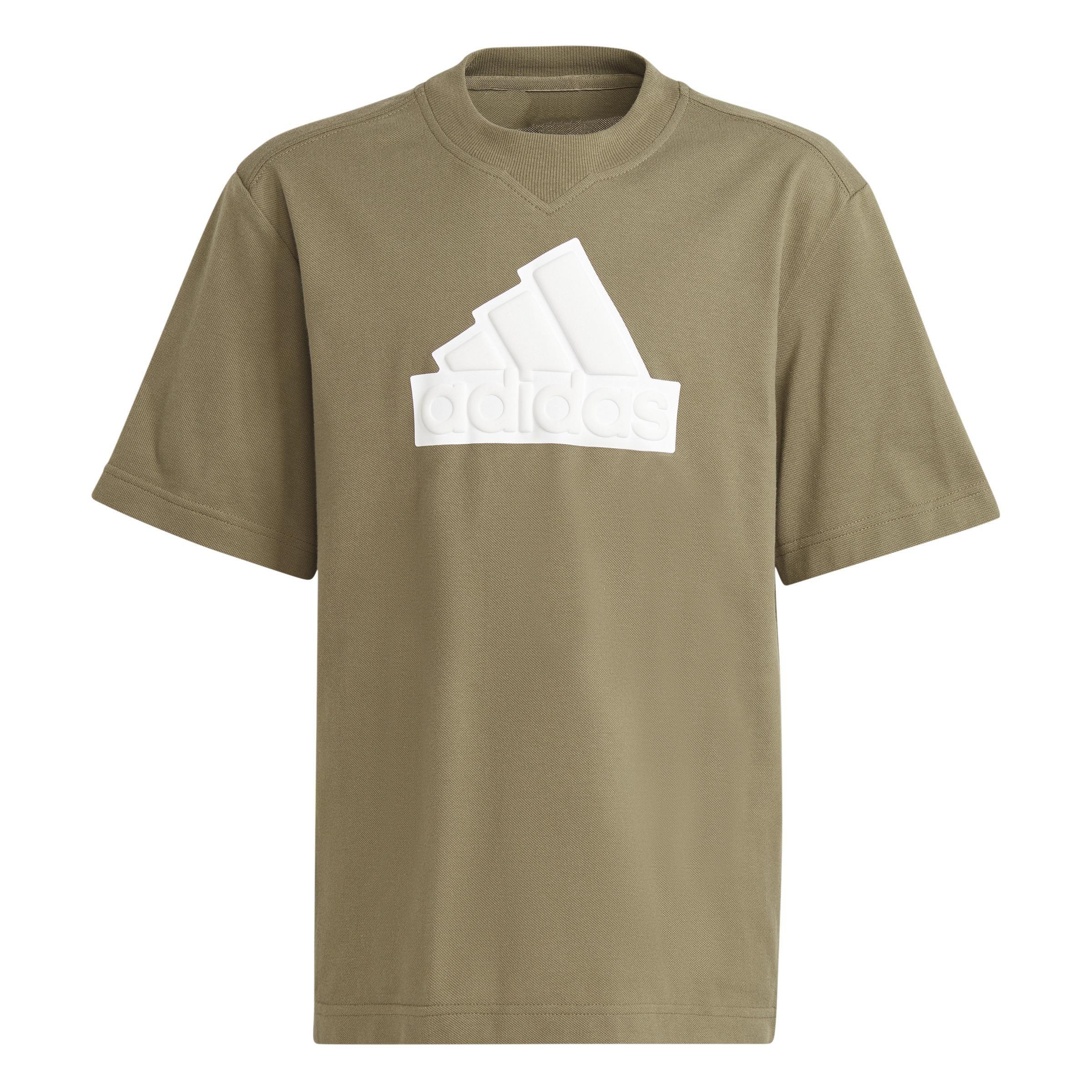 Unisex Kids Future Icons Logo Piqué T-Shirt, Green, , large image number 1