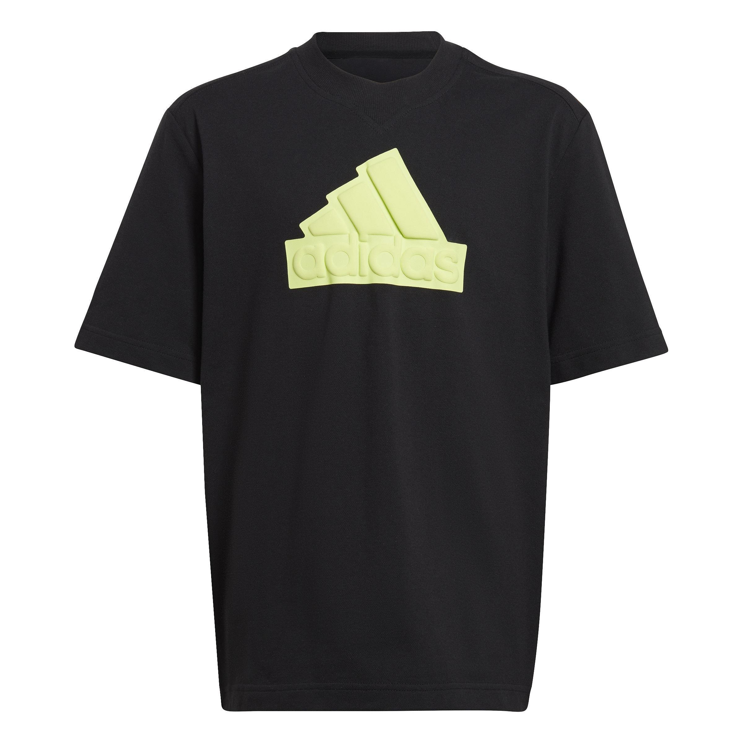 Unisex Kids Future Icons Logo Pique T-Shirt, Black, , large image number 0