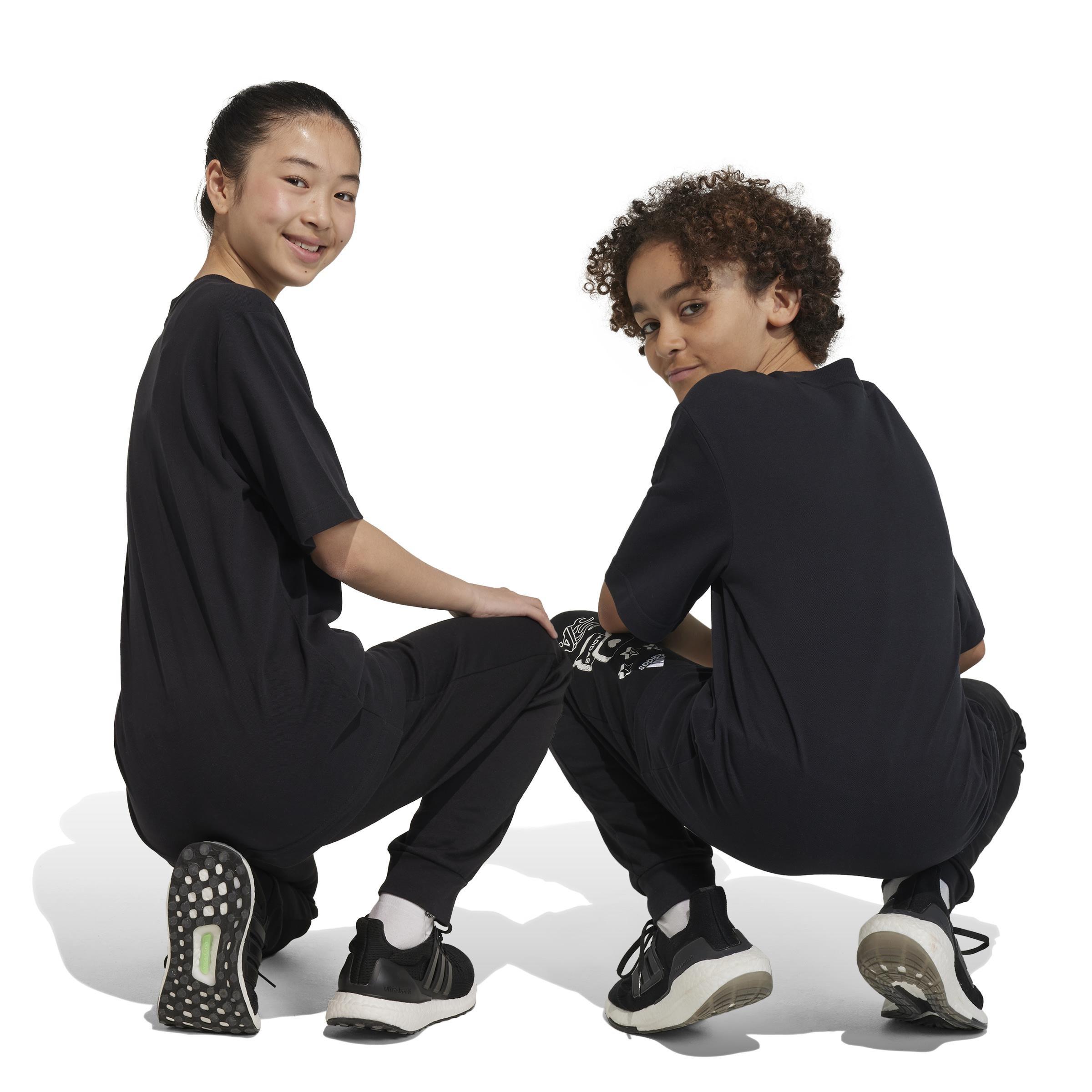 Unisex Kids Future Icons Logo Pique T-Shirt, Black, , large image number 3