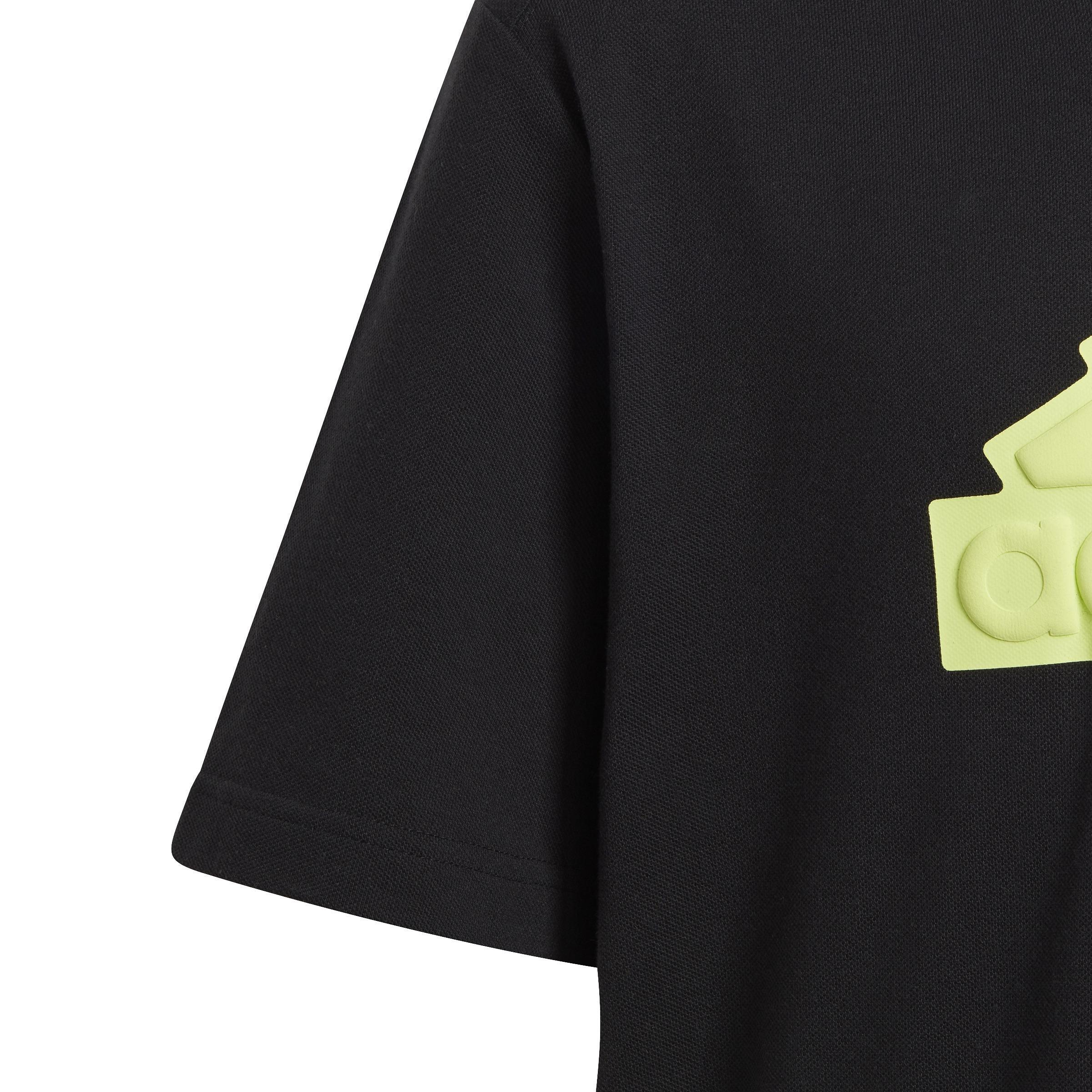Unisex Kids Future Icons Logo Pique T-Shirt, Black, , large image number 4