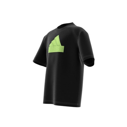 Kids Unisex Future Icons Logo Piqué T-Shirt, Black, A901_ONE, large image number 9