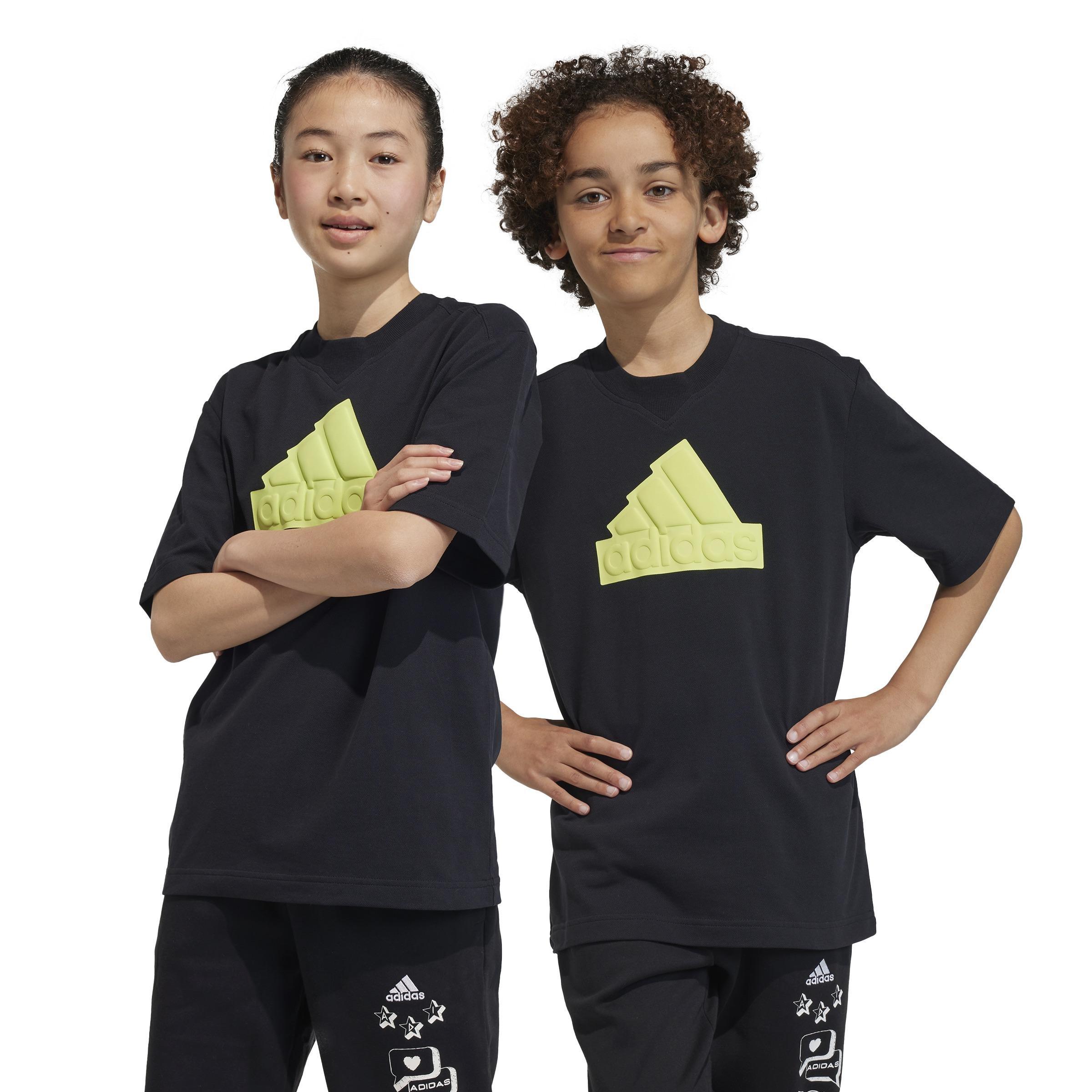 Unisex Kids Future Icons Logo Pique T-Shirt, Black, , large image number 12