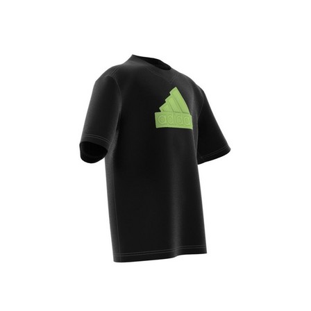 Kids Unisex Future Icons Logo Piqué T-Shirt, Black, A901_ONE, large image number 13