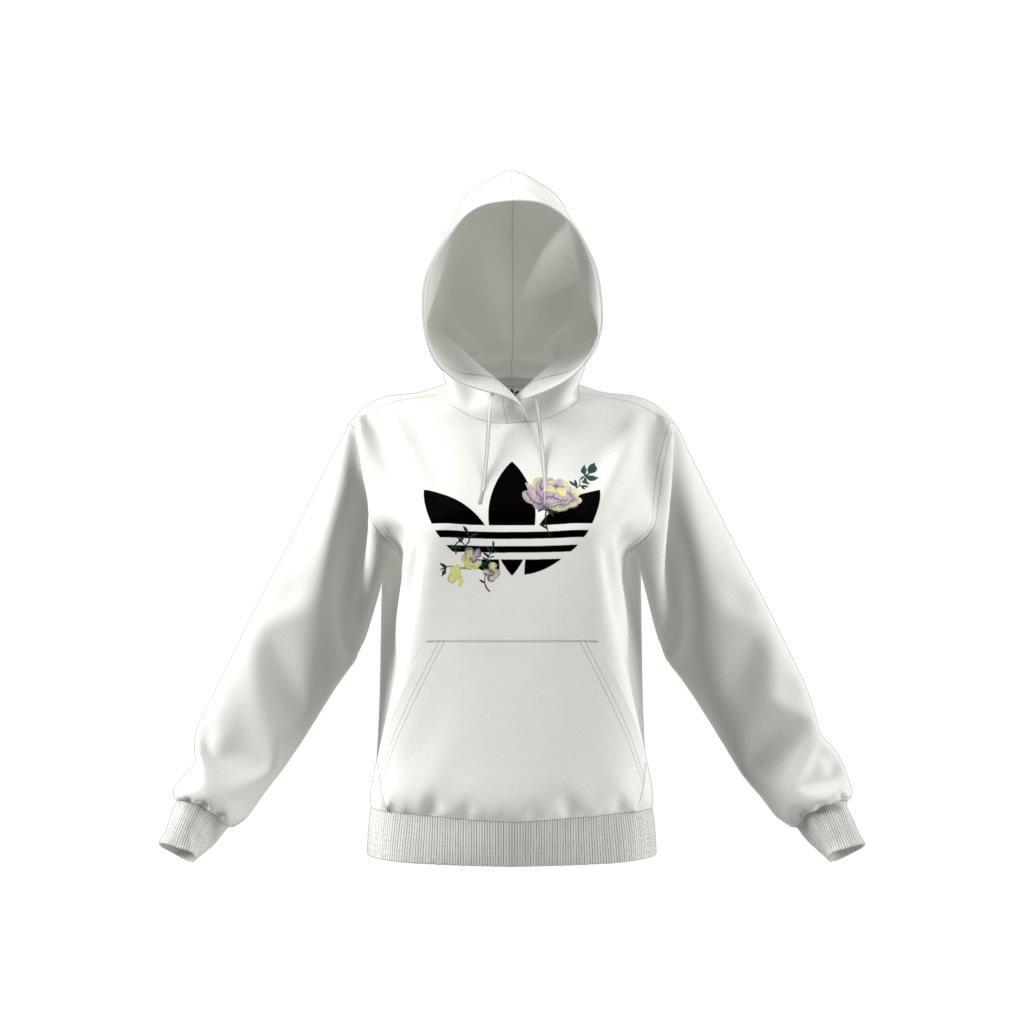 Flower Embroidery Hoodie, White, , large image number 11