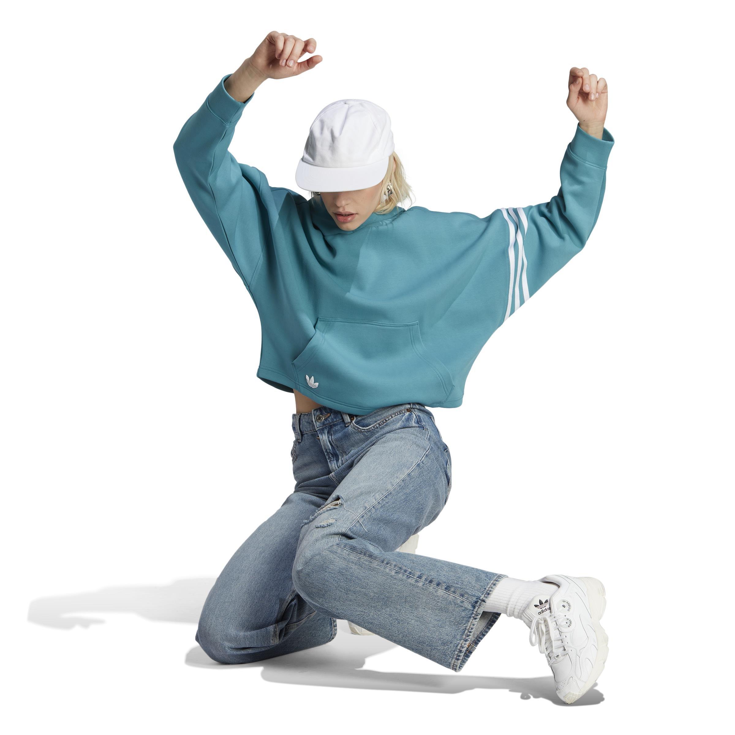 Adicolor Neuclassics Hoodie, Turquoise, A901_ONE, large image number 10