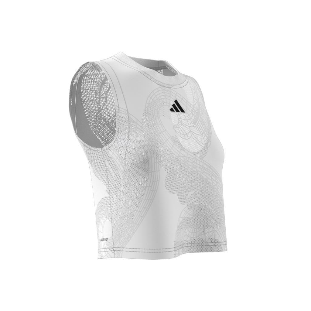 Aeroready Pro Tennis Tank Top, White, A901_ONE, large image number 7