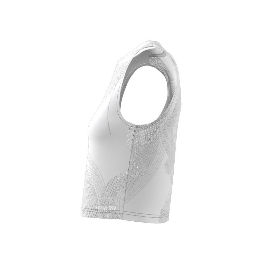 Aeroready Pro Tennis Tank Top, White, A901_ONE, large image number 8