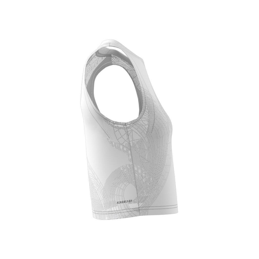 Aeroready Pro Tennis Tank Top, White, A901_ONE, large image number 10